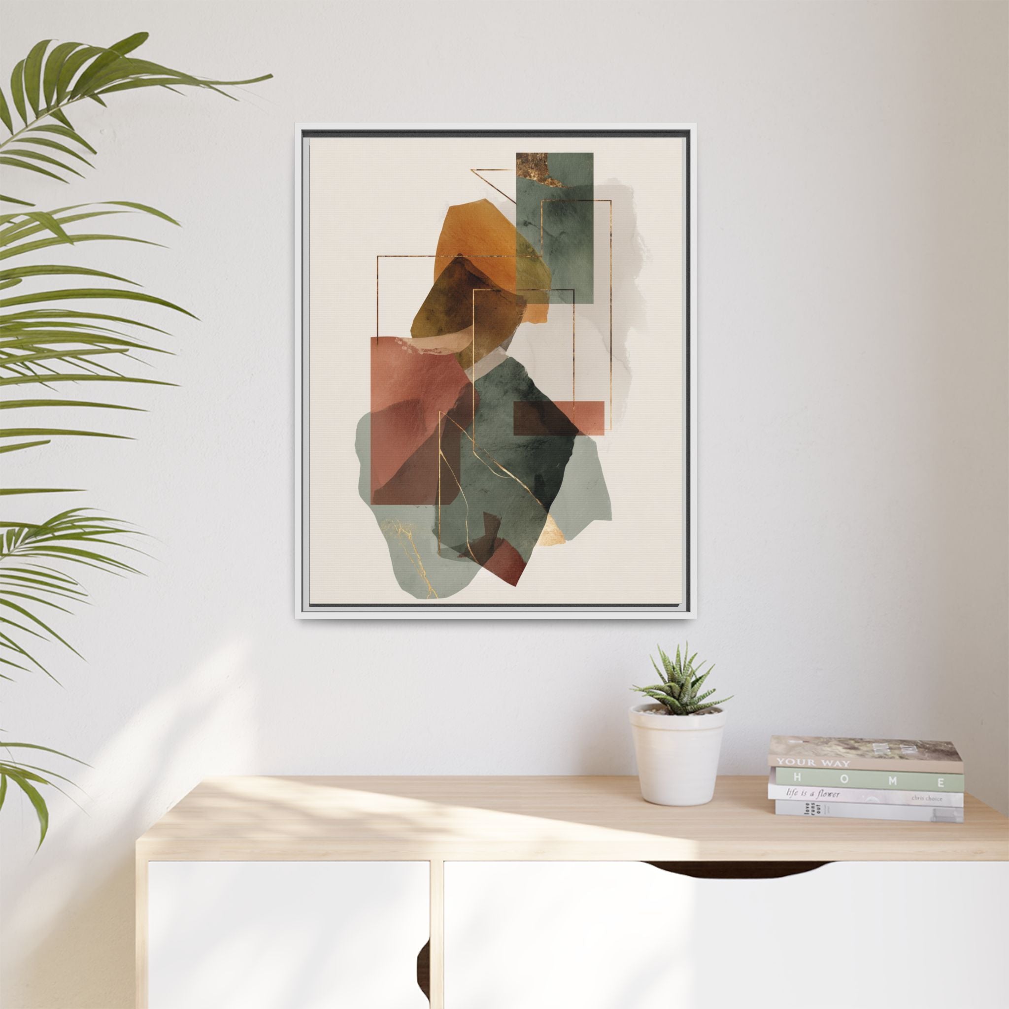 Harmonic Geometries: Architectural Abstraction, Earthy Palette, Minimalist Composition   |   Custom Orders Accepted