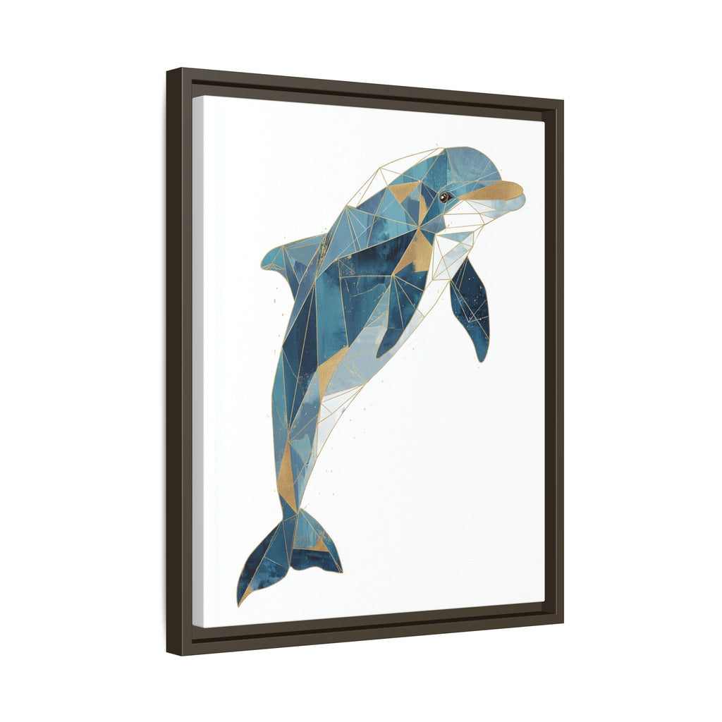 Oceanic Geometry: Dolphin in Blue Polygons, Modern Marine Art   |  Personalized & Custom Orders Available
