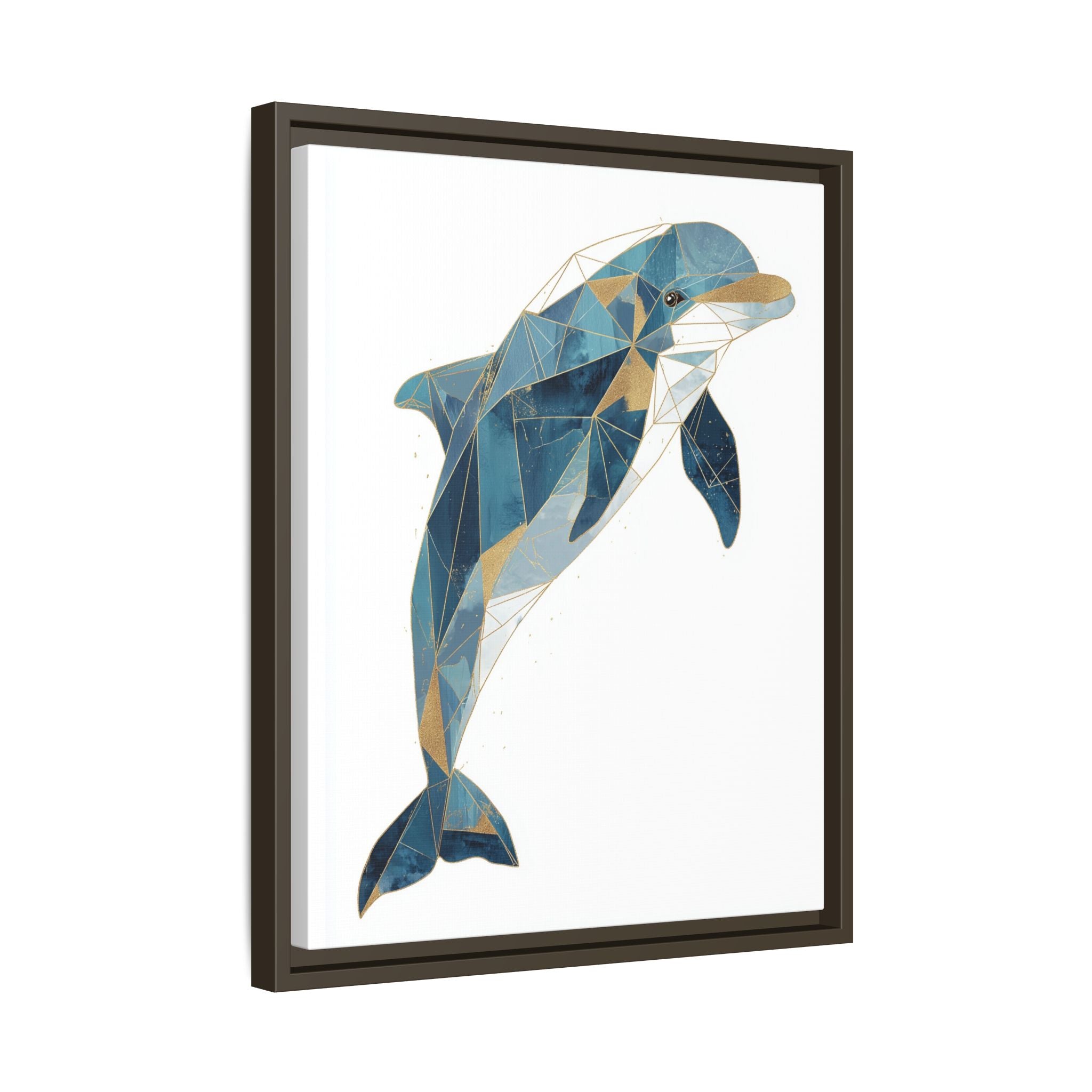 Oceanic Geometry: Dolphin in Blue Polygons, Modern Marine Art   |  Personalized & Custom Orders Available