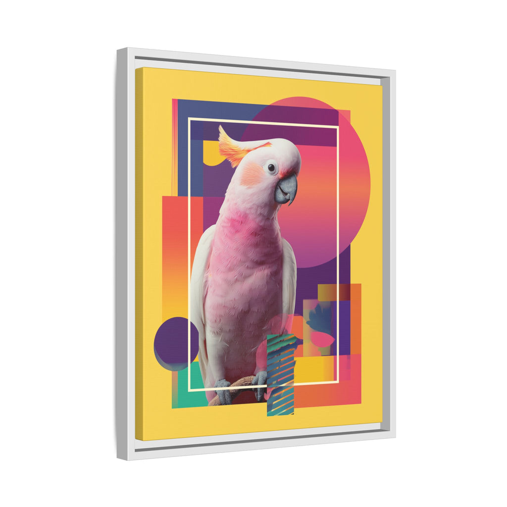Geometric Cockatoo Composition: Moluccan Parrot Portrait, Modern Abstract Design   |    Custom Orders Available