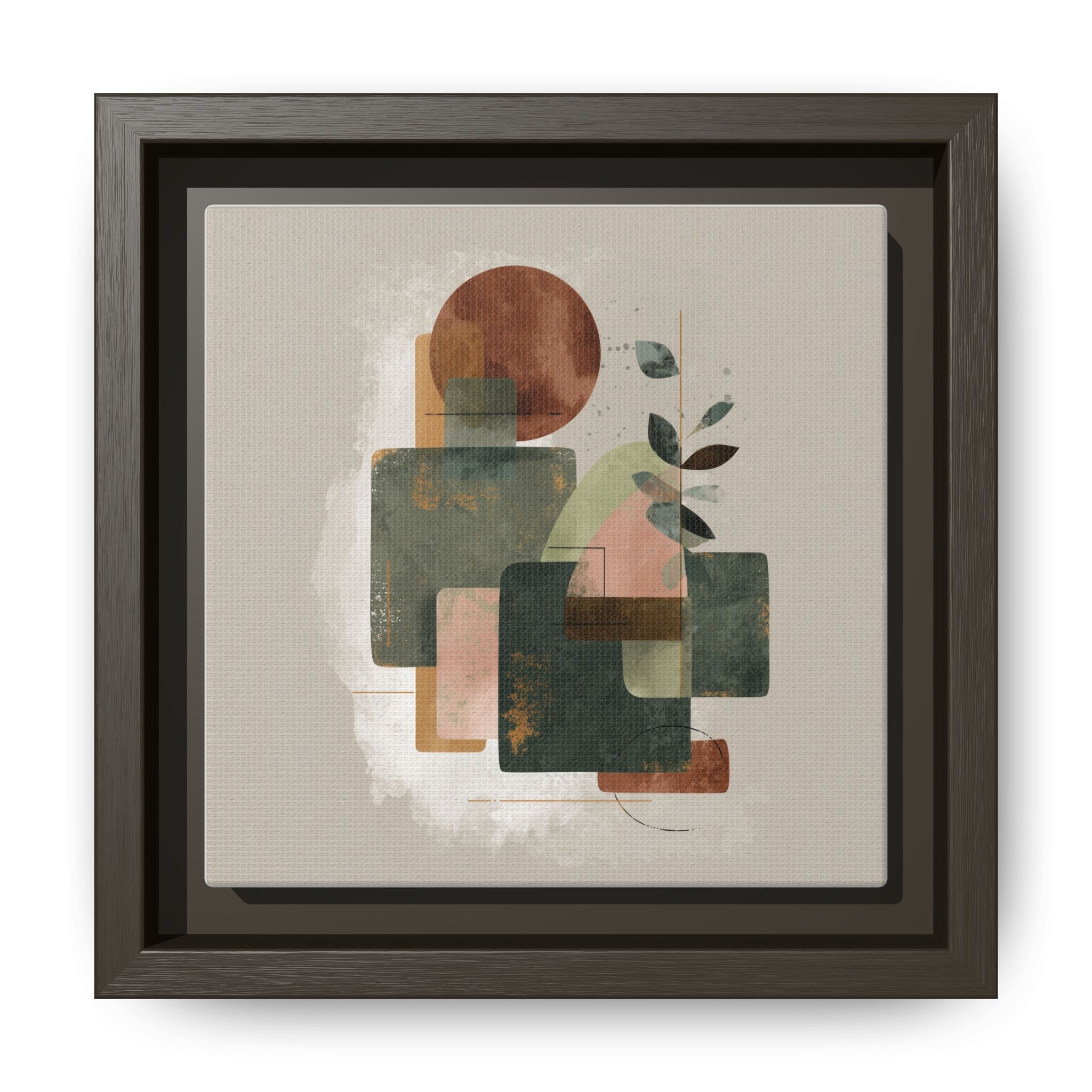 Geometric Harmony: Abstract Watercolor Composition, Mid-Century Modern Design, Organic Shapes   |   Custom Orders Accepted