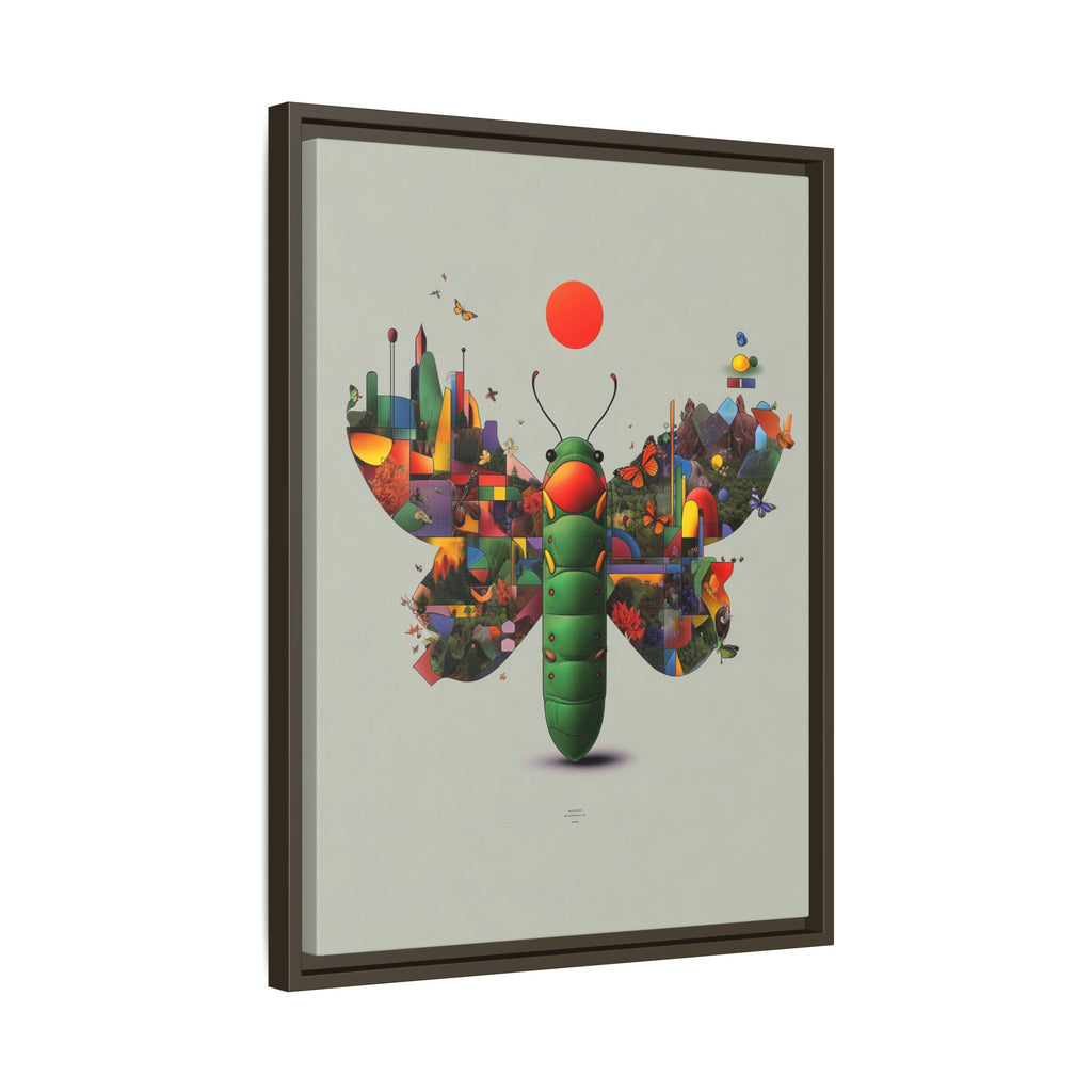 Geometric Chrysalis Framed Print : Butterfly Transformation, Digital Abstract Landscape Metaphor   |  Personalized & Custom Orders