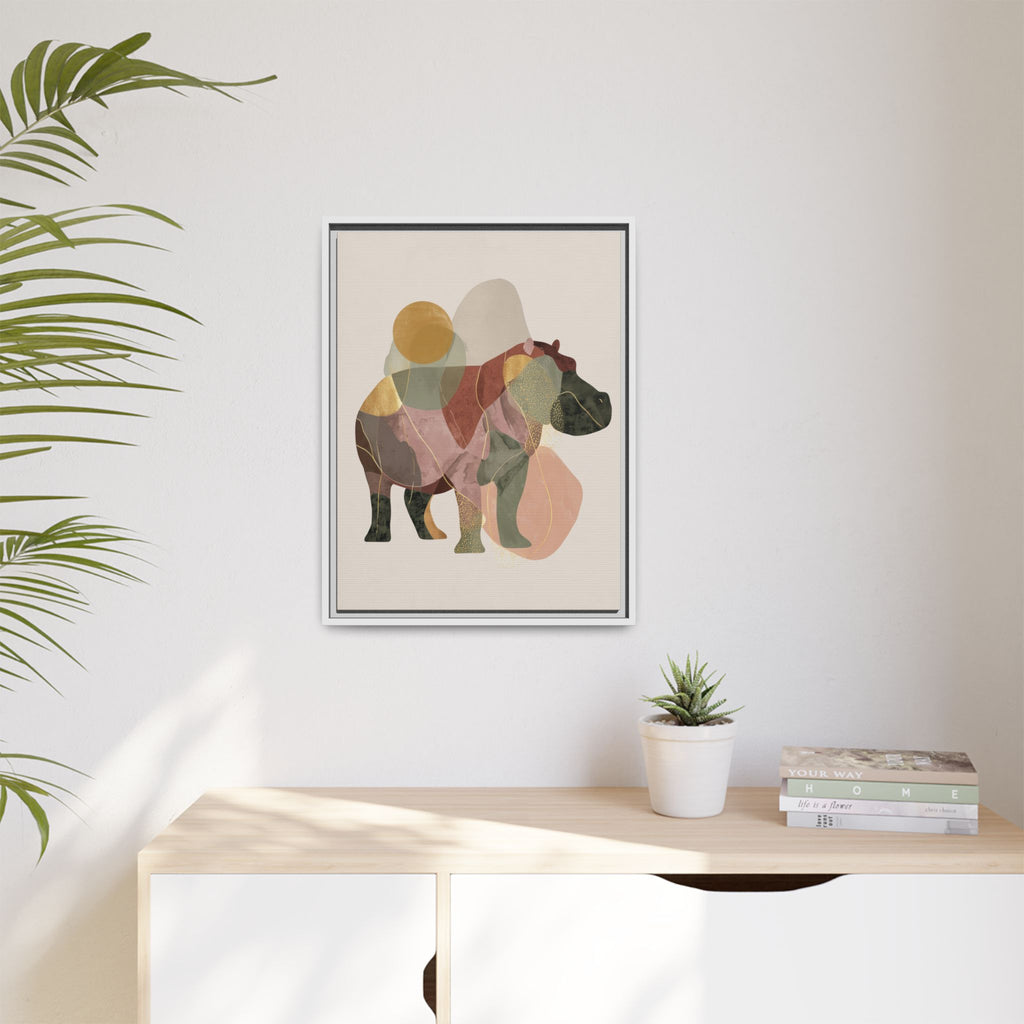 Geometric Harmony: Abstract Hippo Silhouette, Modern Minimalist Animal Art   |    Custom Orders Available