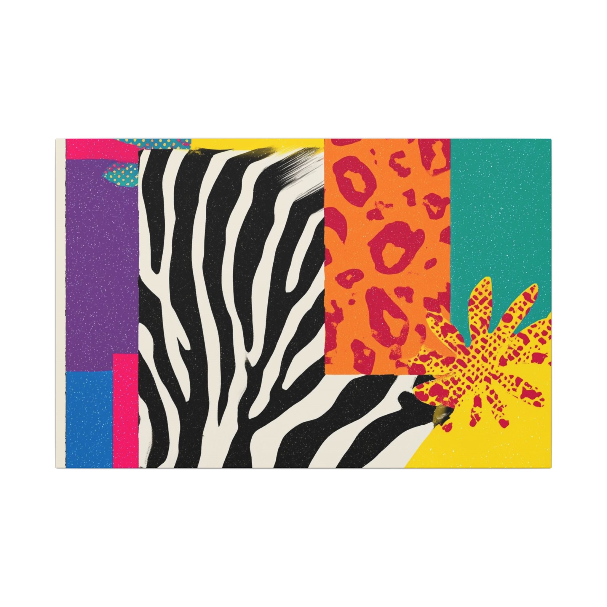 Pop Geometry: Zebra Leopard Fusion, Geometric Color Block, Modern Abstract Design   |   Custom Orders Accepted