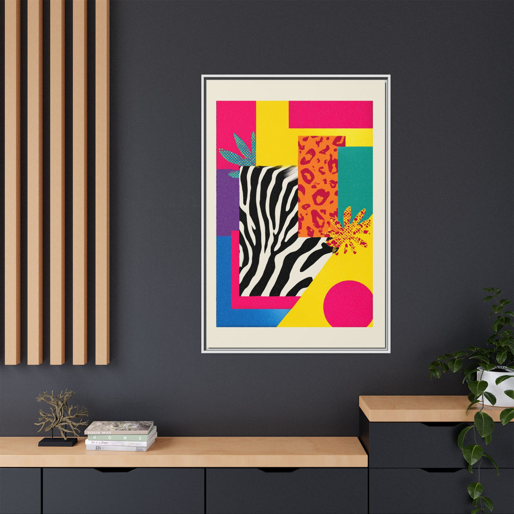 Zebra Stripes & Leopard Spots: 80s Pop Art Design, Memphis Style Graphic, Geometric Color Block Pattern   |   Custom Orders Accepted