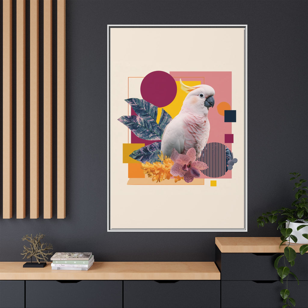 Cockatoo in Geometric Paradise: Tropical Avian Design, Modern Abstract Art   |    Custom Orders Available