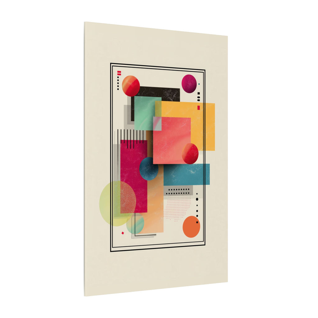 Geometric Dynamism: Bauhaus Abstraction, Translucent Shapes, Modernist Composition   |   Custom Orders Accepted