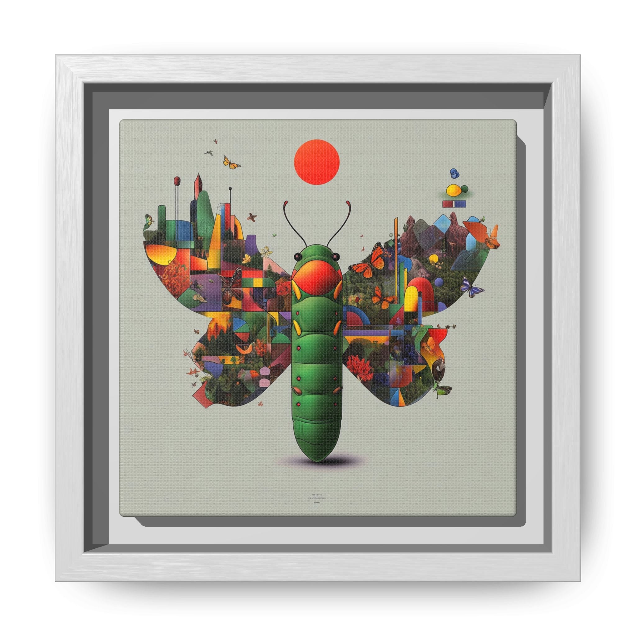 Metamorphosis of Geometry: Digital Nature Mosaic, Surreal Butterfly Landscape   |    Custom Orders Available
