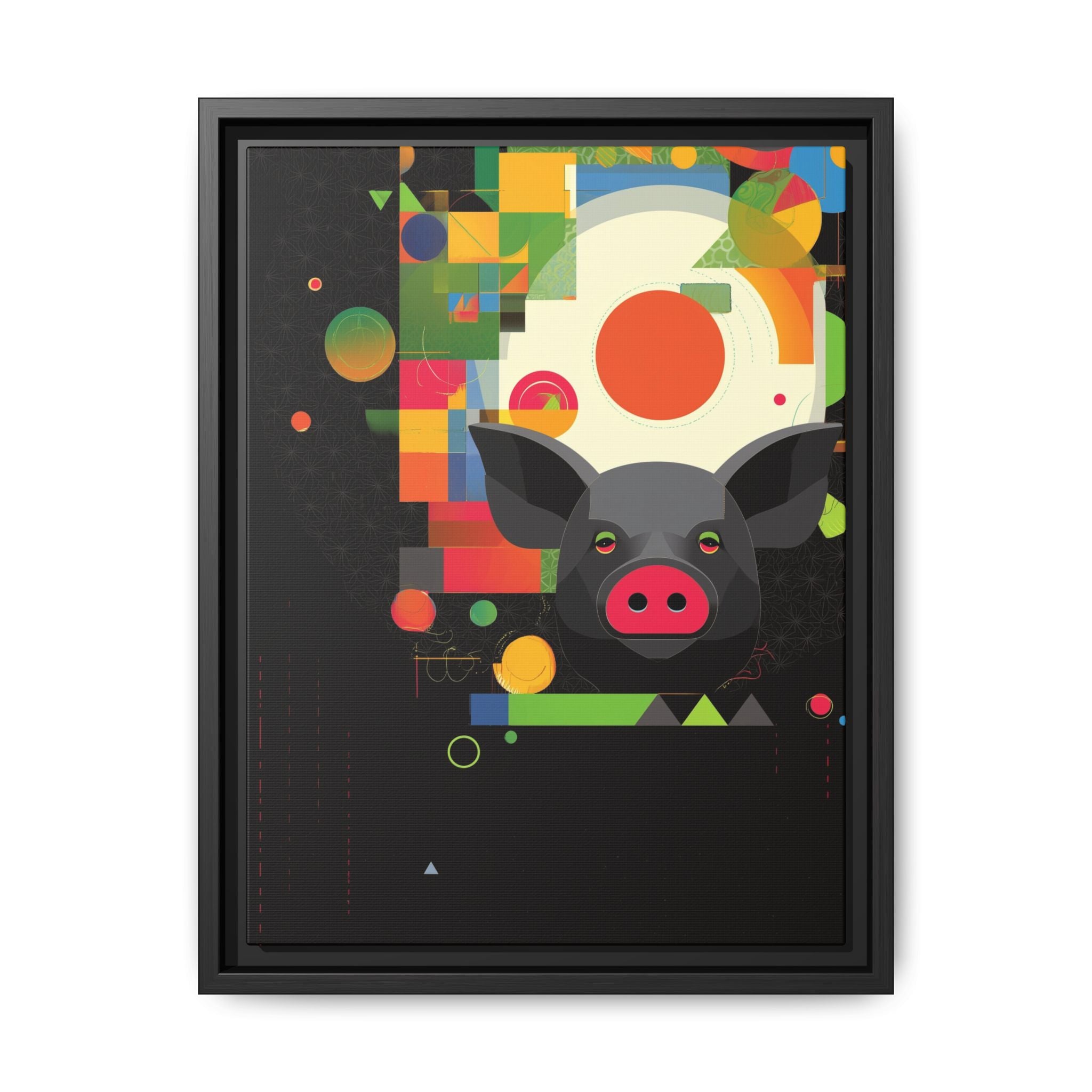 Prismatic Porcine: Geometric Digital Art, Cubist Pop Pig Portrait   |  Personalized & Custom Orders Available