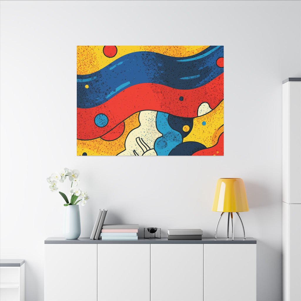 Fluid Dynamics: Retro Abstract Shapes, Mid-Century Modern Motion, Geometric Color Waves   |   Custom Orders Accepted