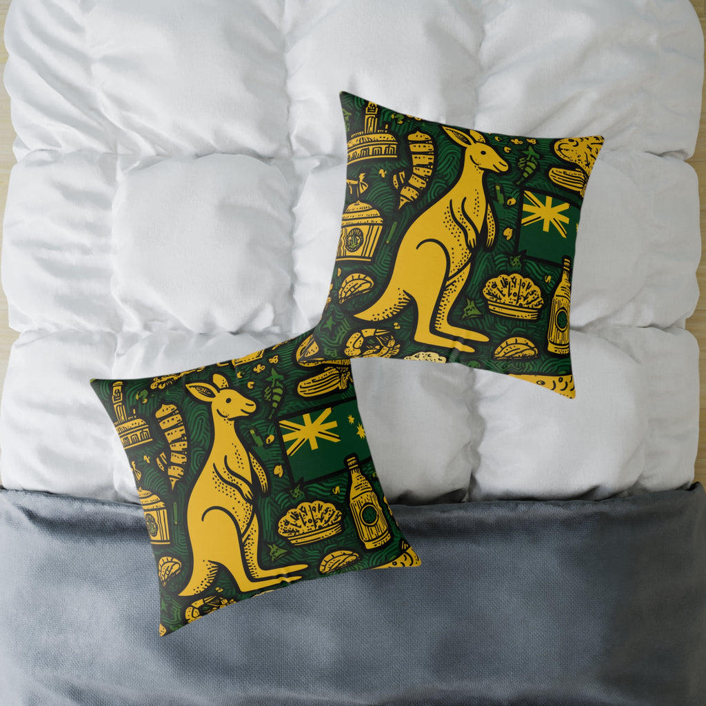 Aussie Themed Decorative Pillow, Home Decor, Couch Cushion, Gift for Australian Lovers, Unique and Fun Room Accent