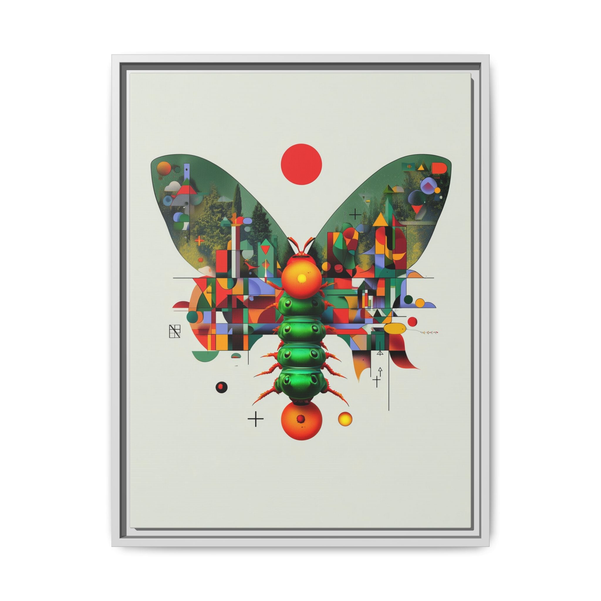 Digital Butterfly Framed Print, Cubist Architectural Abstraction   |  Personalized & Custom Orders Available