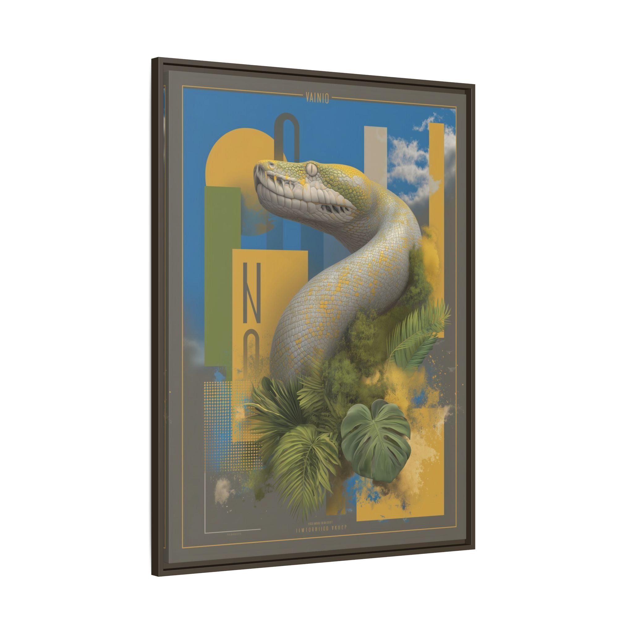 Serpent's Geometry: Tropical Anaconda Graphic Design, Modern Wildlife Illustration   |  Personalized & Custom Orders Available