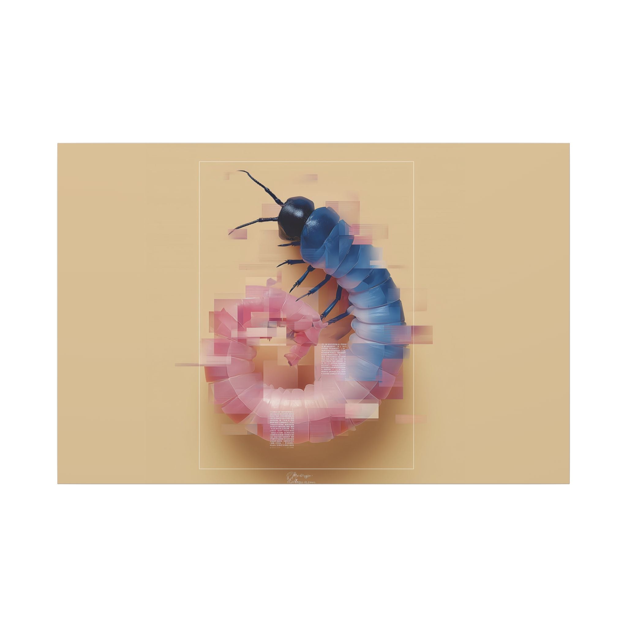 Pixelated Metamorphosis: Digital Deconstruction, Geometric Beetle Study   |    Custom Orders Available