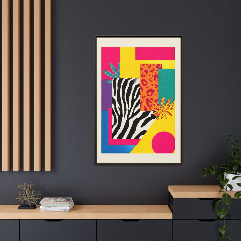Zebra Stripes & Leopard Spots: 80s Pop Art Design, Memphis Style Graphic, Geometric Color Block Pattern   |   Custom Orders Accepted