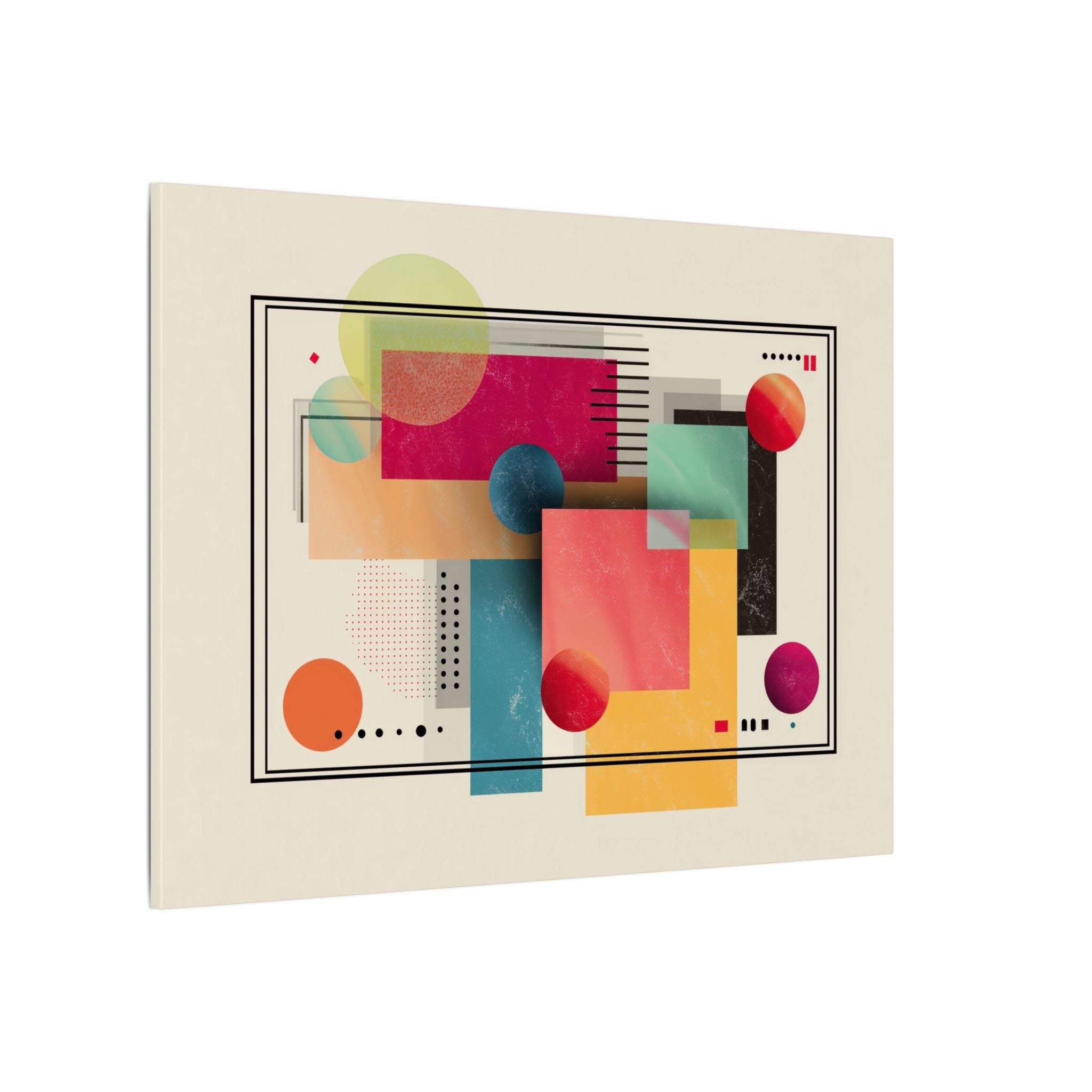 Geometric Dynamism: Bauhaus Abstraction, Translucent Shapes, Modernist Composition   |   Custom Orders Accepted