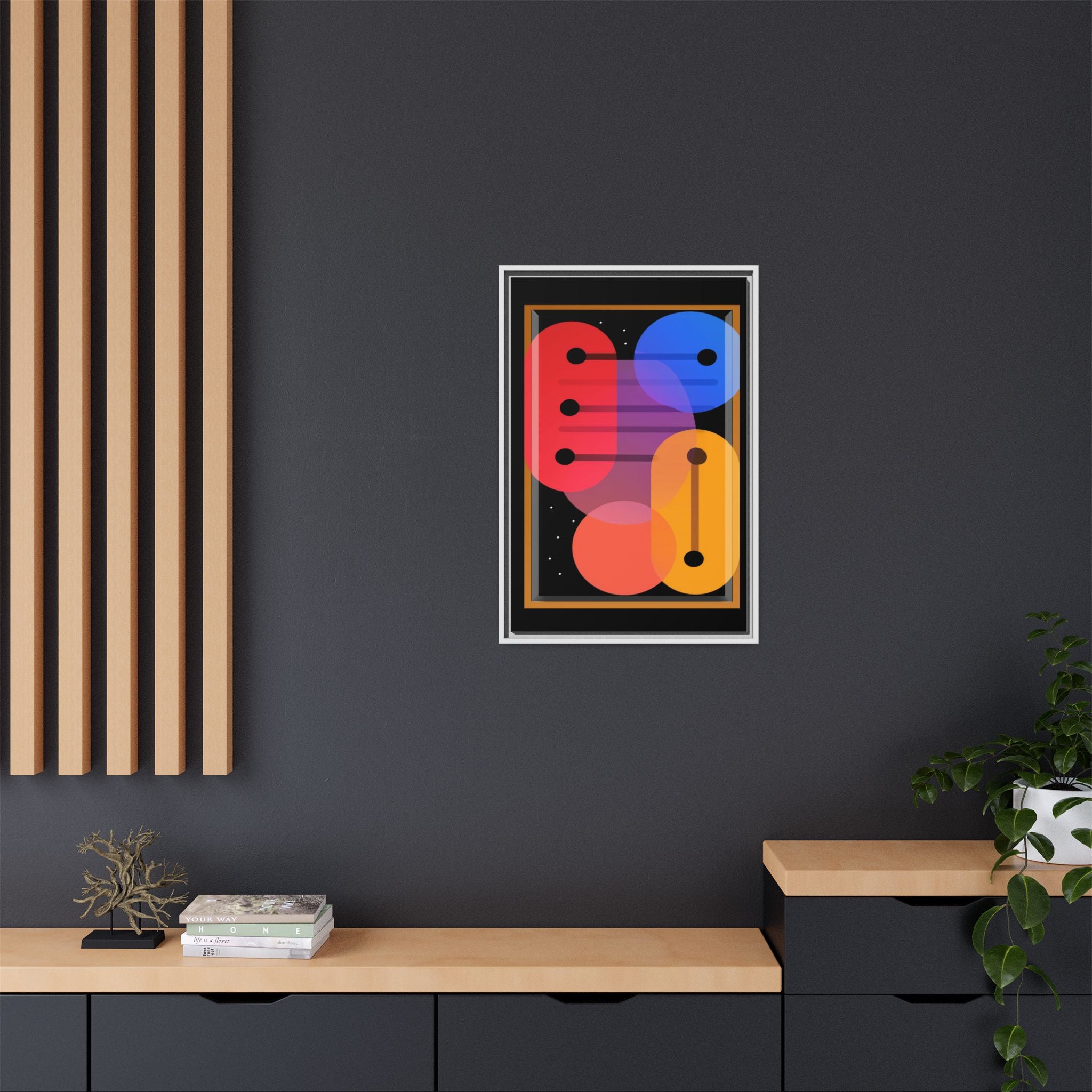 Celestial Geometry: Organic Shapes in Motion, Digital Abstract Composition, Vibrant Color Intersections   |   Custom Orders Accepted