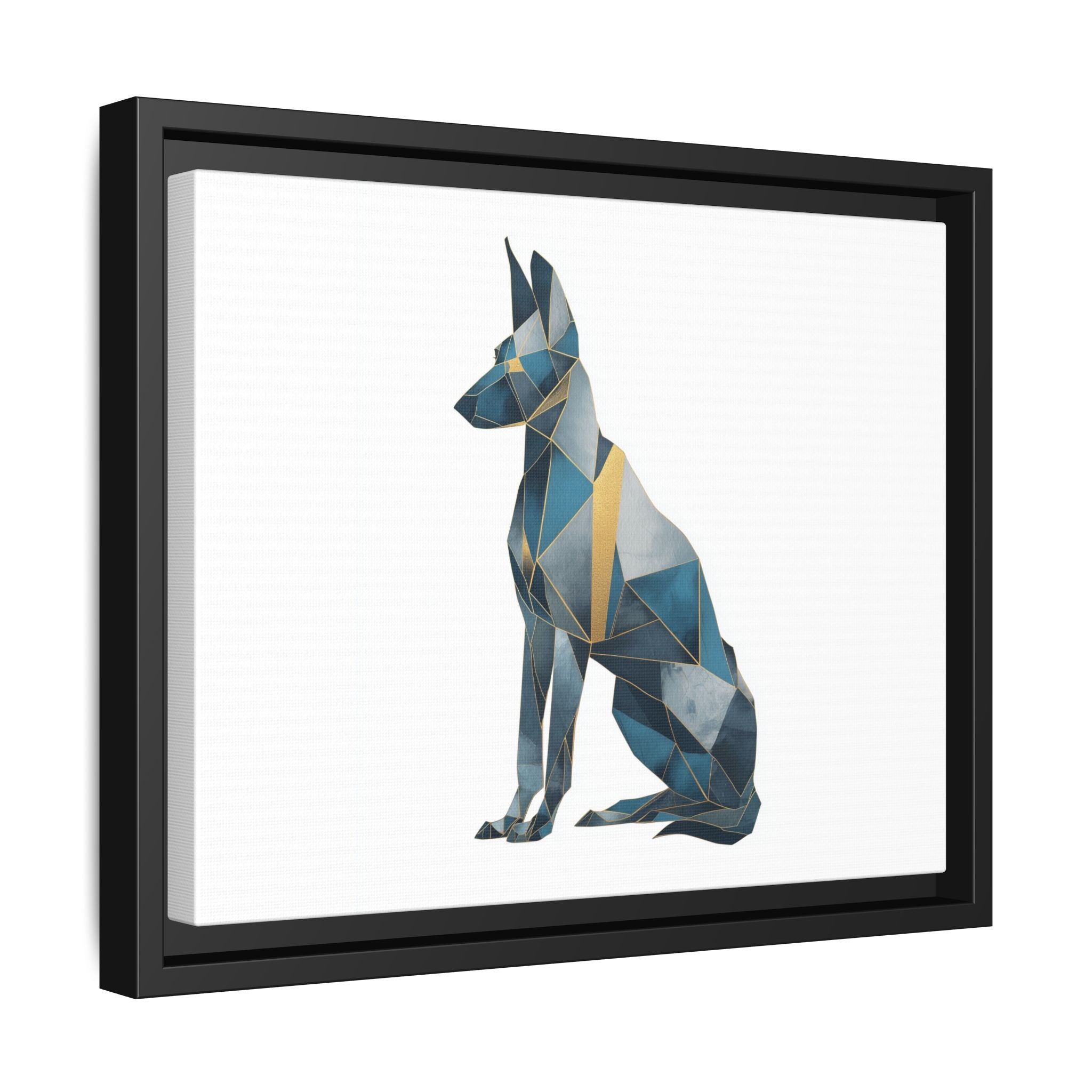 Geometric Canine Mosaic: Fractured Blue Shepherd, Modern Polygonal Art   |  Personalized & Custom Orders Available