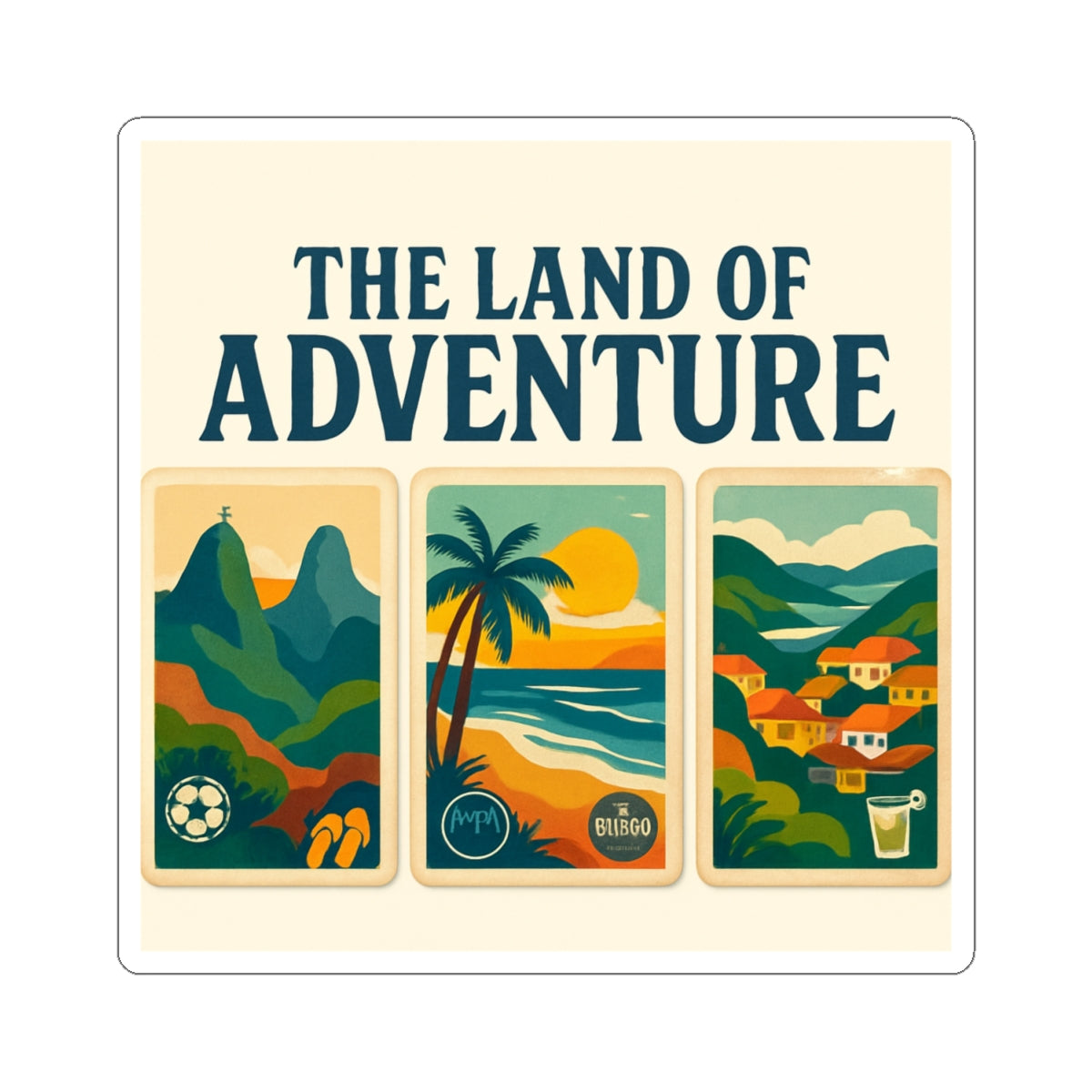 Adventure Kiss-Cut Stickers Rio De Janeiro Brazil