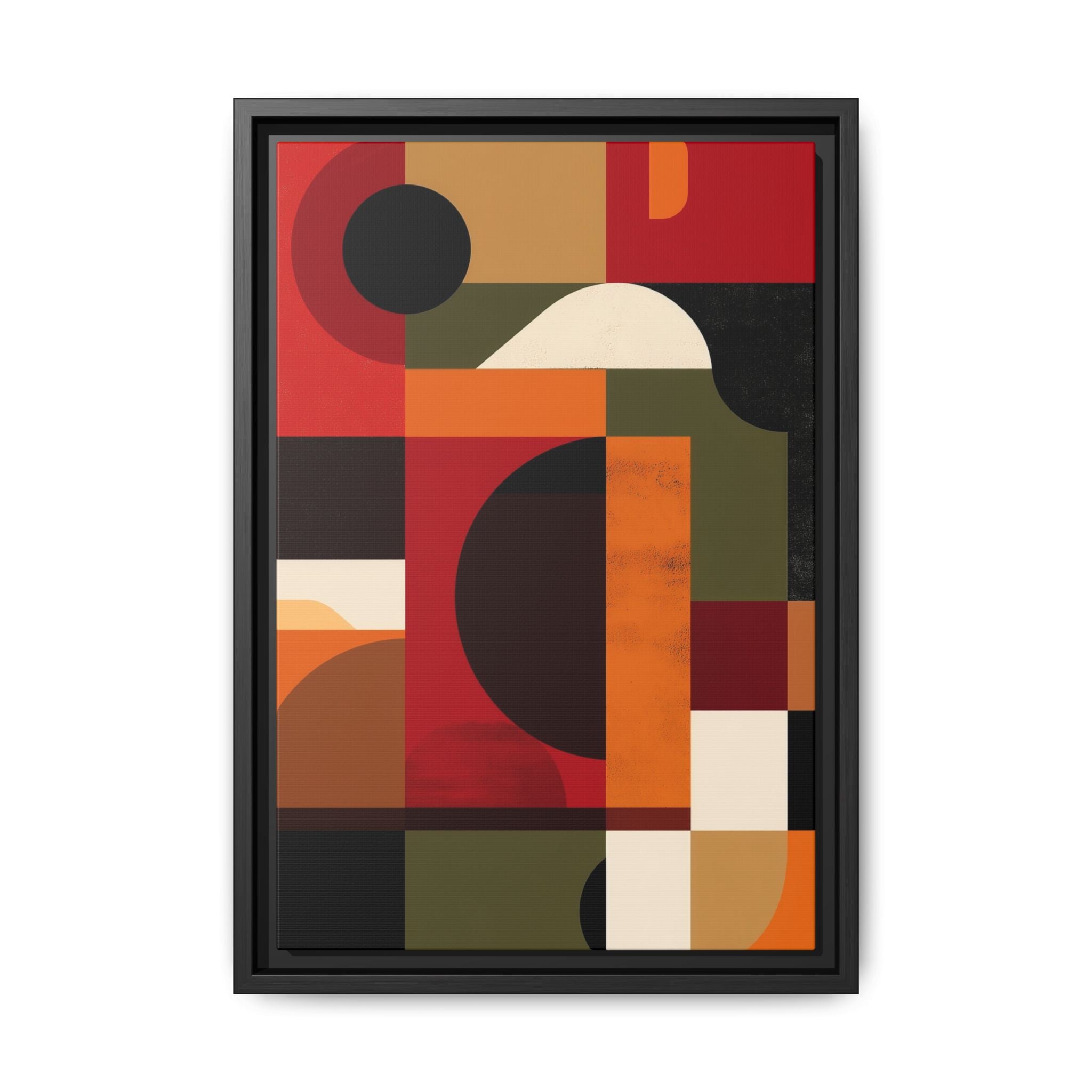 Geometric Convergence: Abstract Bauhaus Design, Constructivist Color Blocks, Architectural Art Composition   |   Custom Orders Accepted
