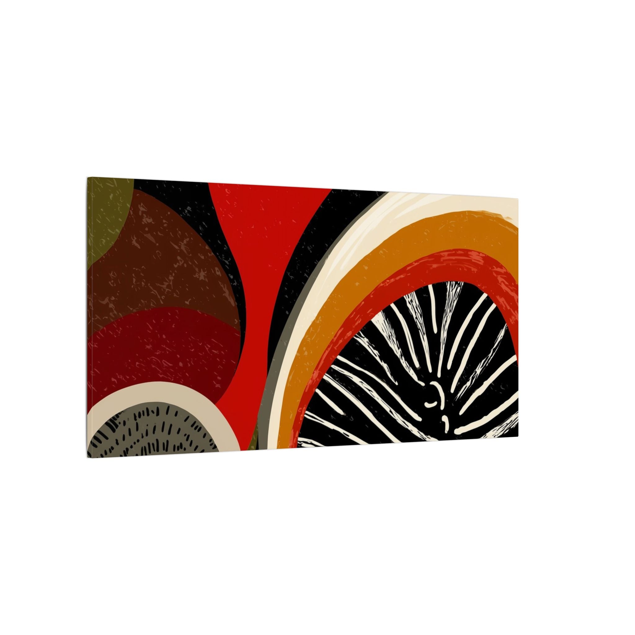 Harmonic Convergence: Organic Geometry, Mid-Century Modern Abstract, Earthy Palette Composition   |   Custom Orders Accepted