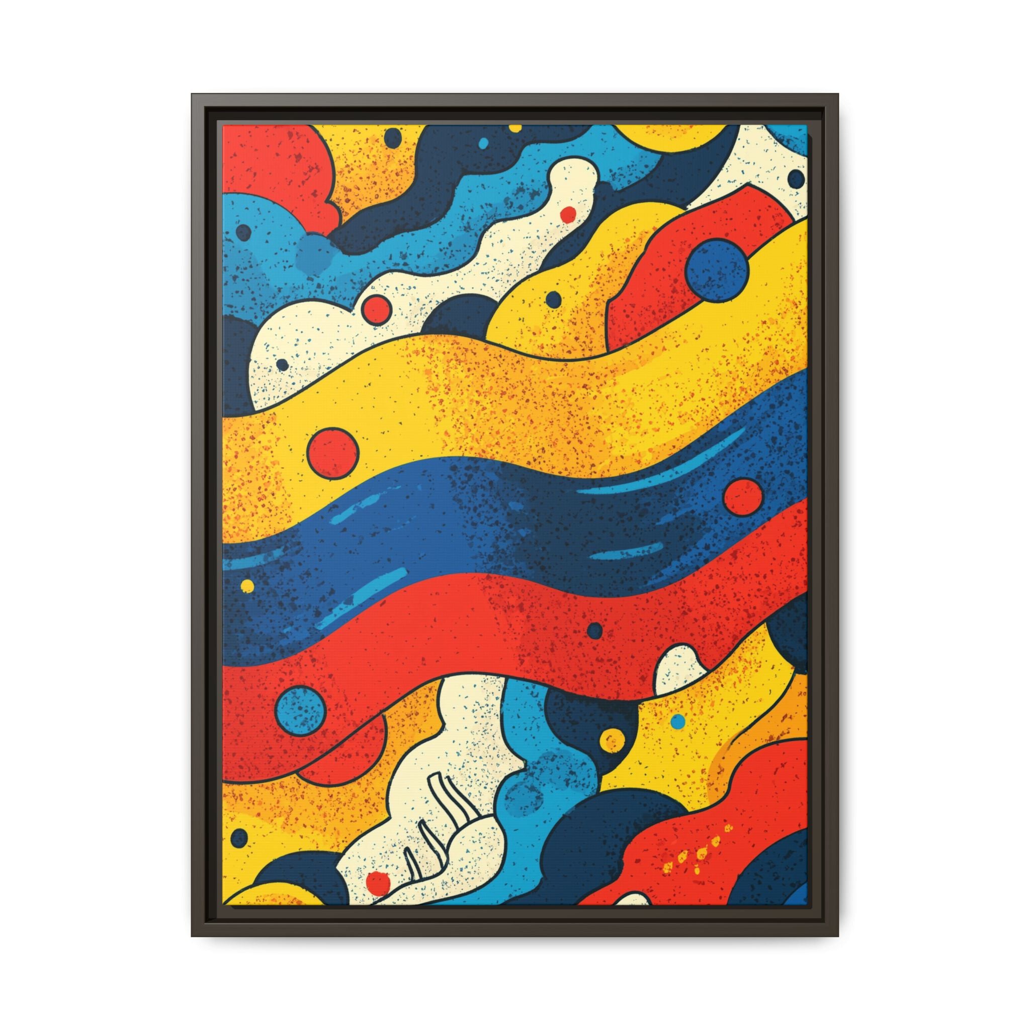 Wave Rhythms: Chromatic Abstraction, Vintage Screen Print Textures, Dynamic Color Composition   |   Custom Orders Accepted