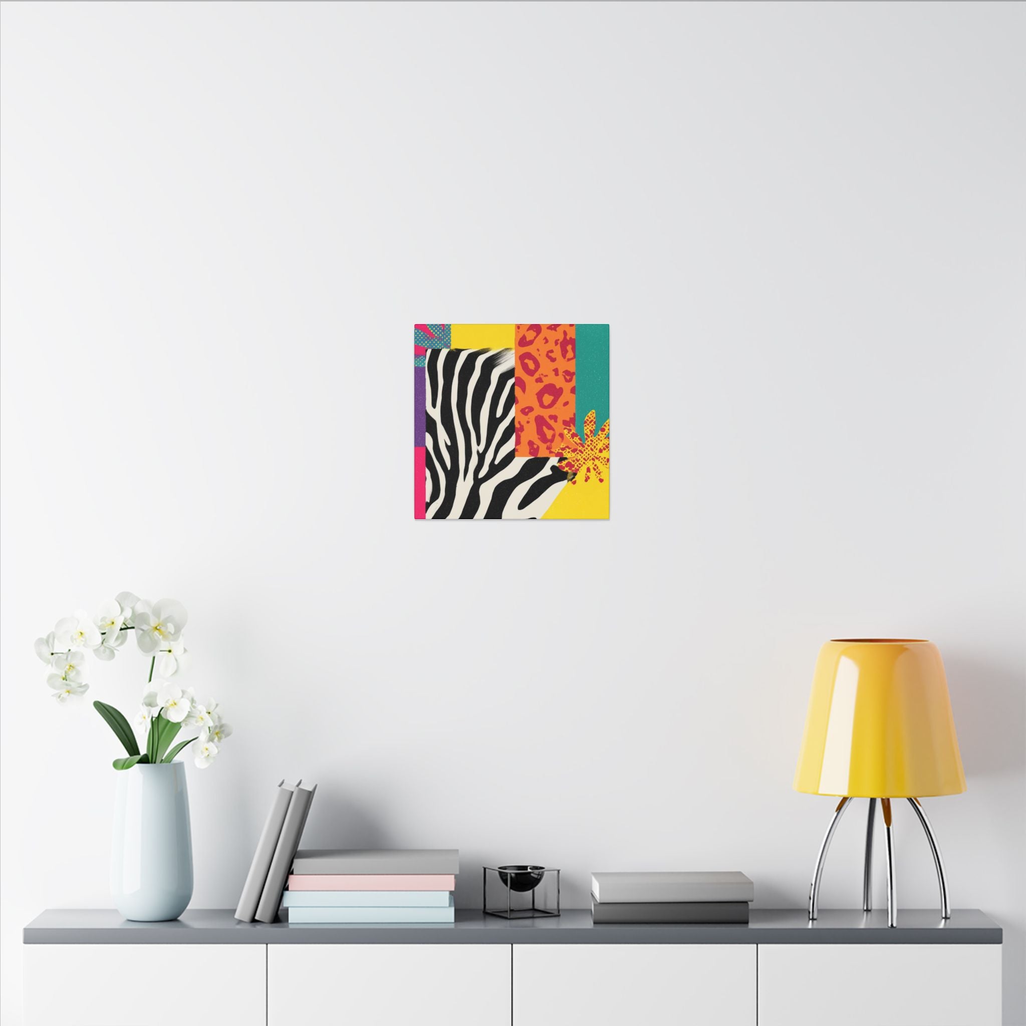Copy of Pop Geometry: Zebra Leopard Fusion, Geometric Color Block, Modern Abstract Design   |   Custom Orders Accepted