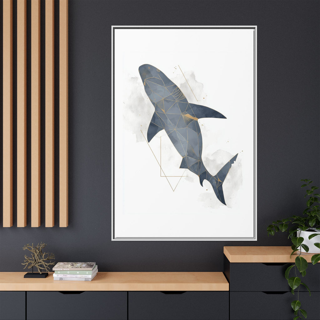 Aquatic Geometry: Shark Polygon Abstraction, Oceanic Digital Art   |  Personalized & Custom Orders Available