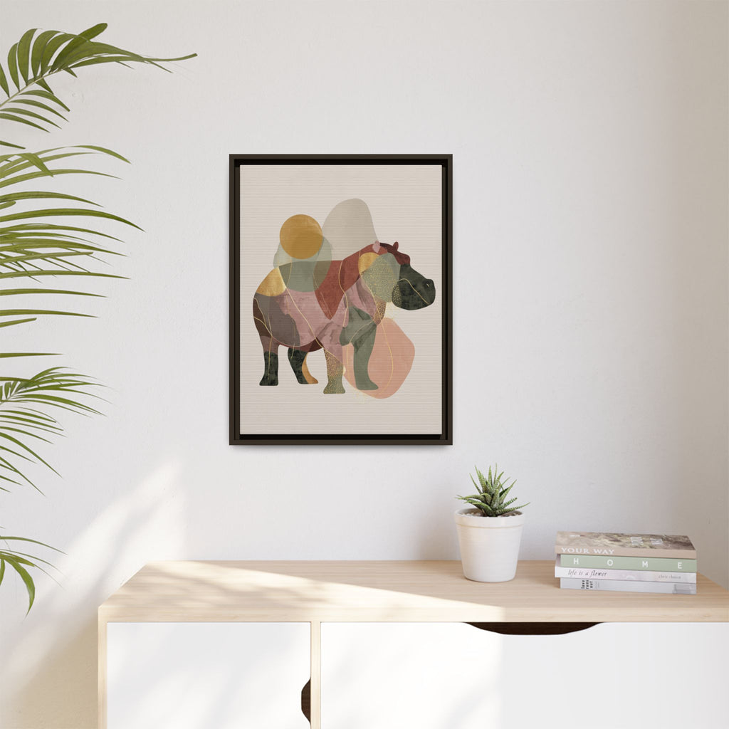 Fragmented Hippopotamus: Geometric Abstract Art, Minimalist Animal Portrait   |  Personalized & Custom Orders Available
