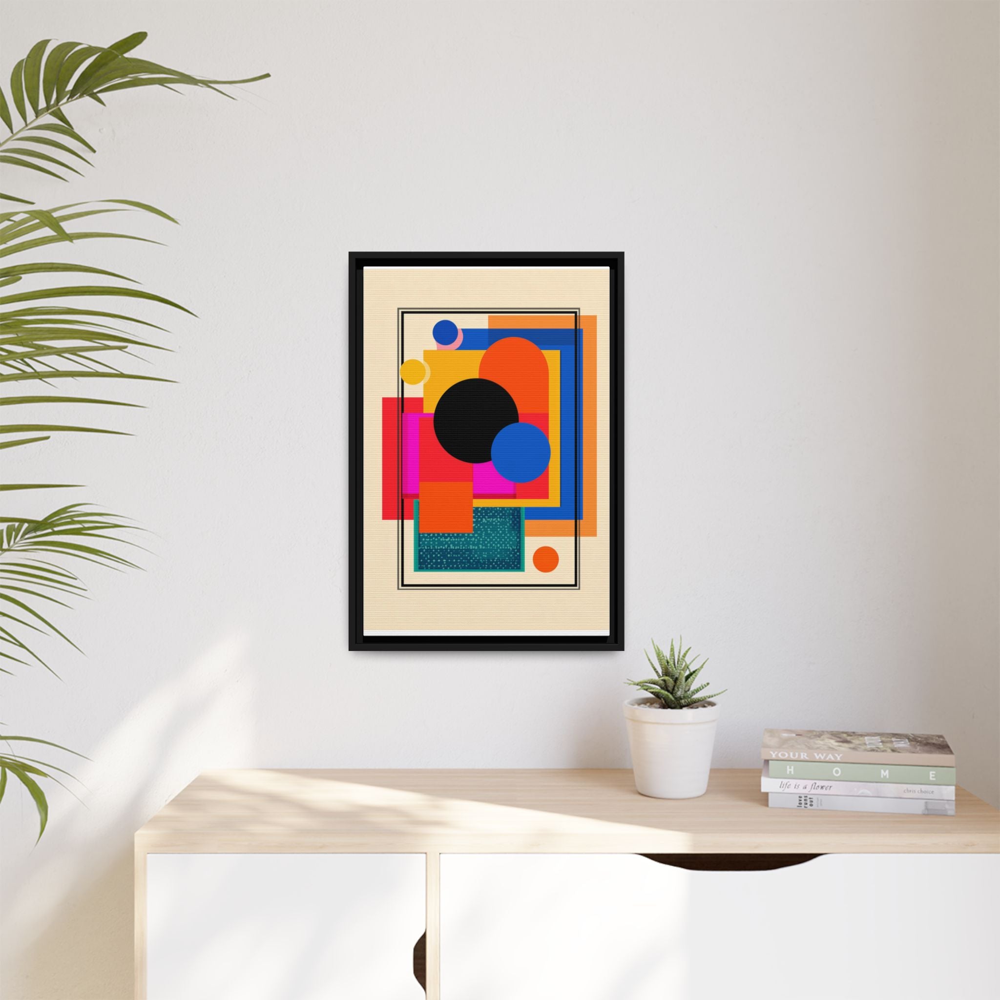 Geometric Harmony: Abstract Color Blocks, Mid-Century Modern Design, Minimalist Art Composition   |   Custom Orders Accepted