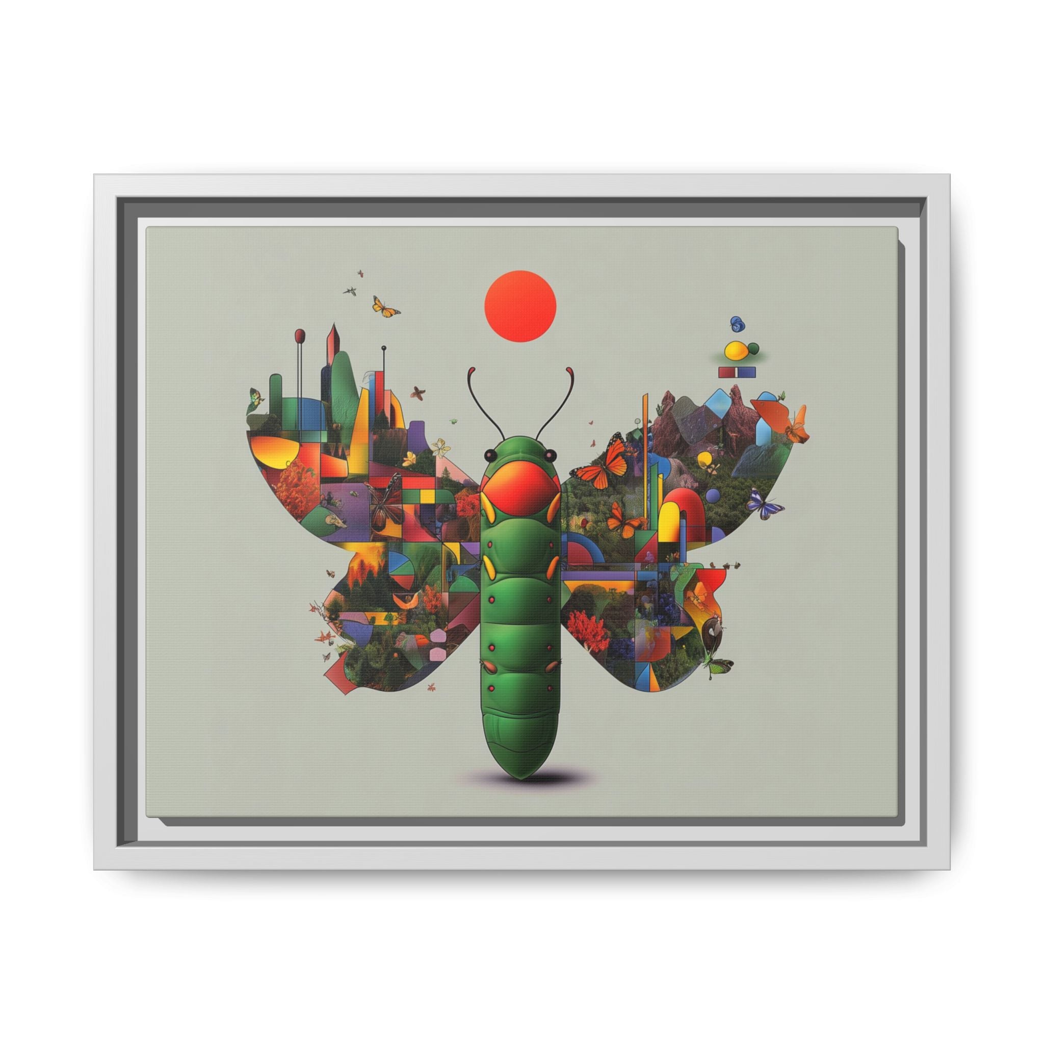Metamorphosis of Geometry: Digital Nature Mosaic, Surreal Butterfly Landscape   |    Custom Orders Available