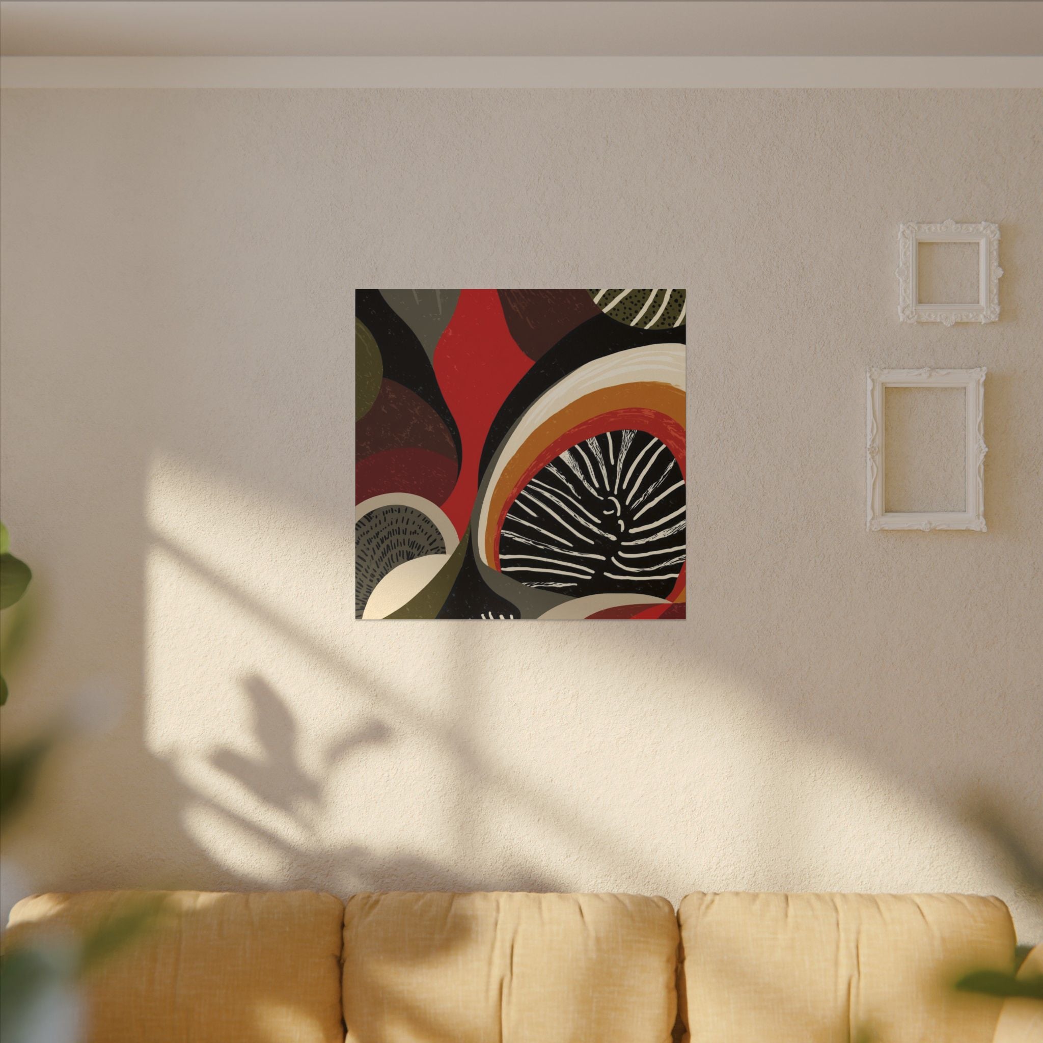 Harmonic Convergence: Organic Geometry, Mid-Century Modern Abstract, Earthy Palette Composition   |   Custom Orders Accepted