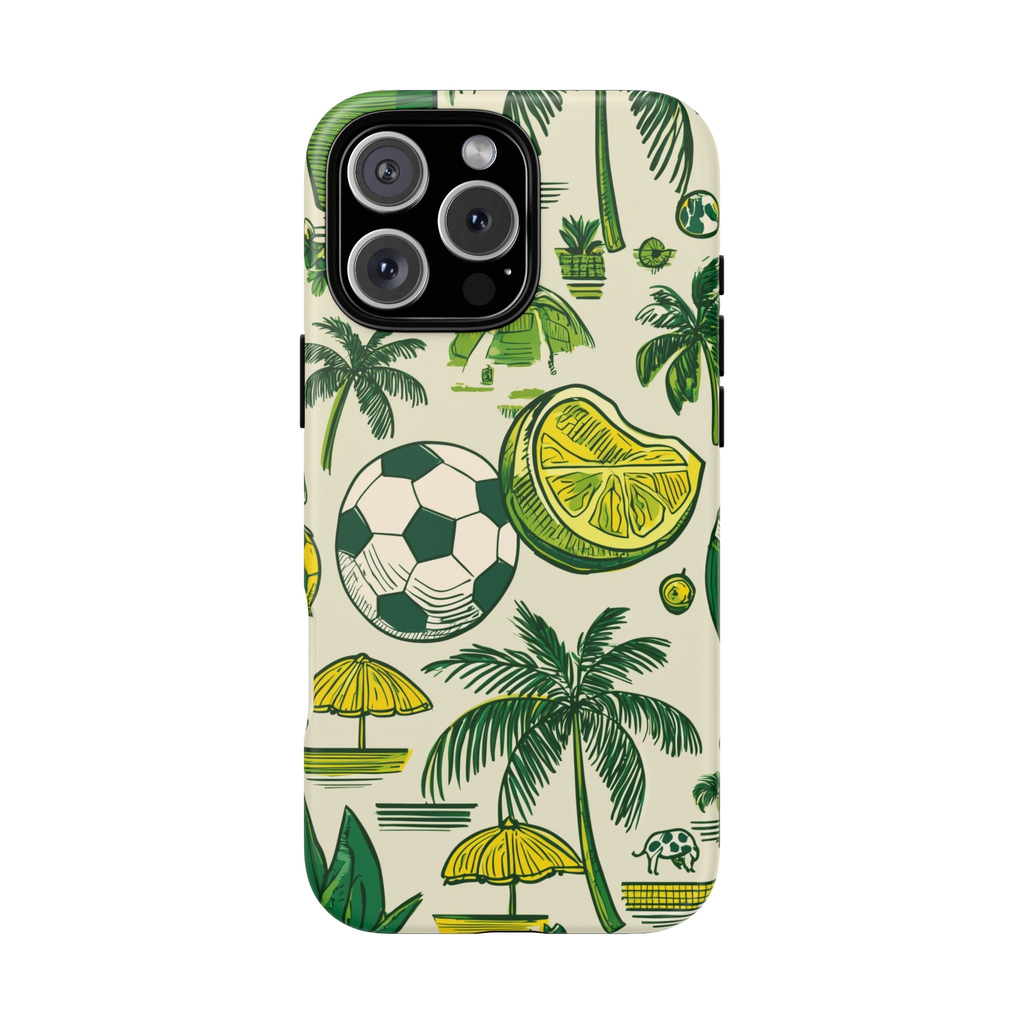Summer Tough Cases: Sporty Tropical Phone Case, Fun Beach Vibe Phone Accessory, Summer Travel Gift, Colorful Phone Cover, Casual Style Tech