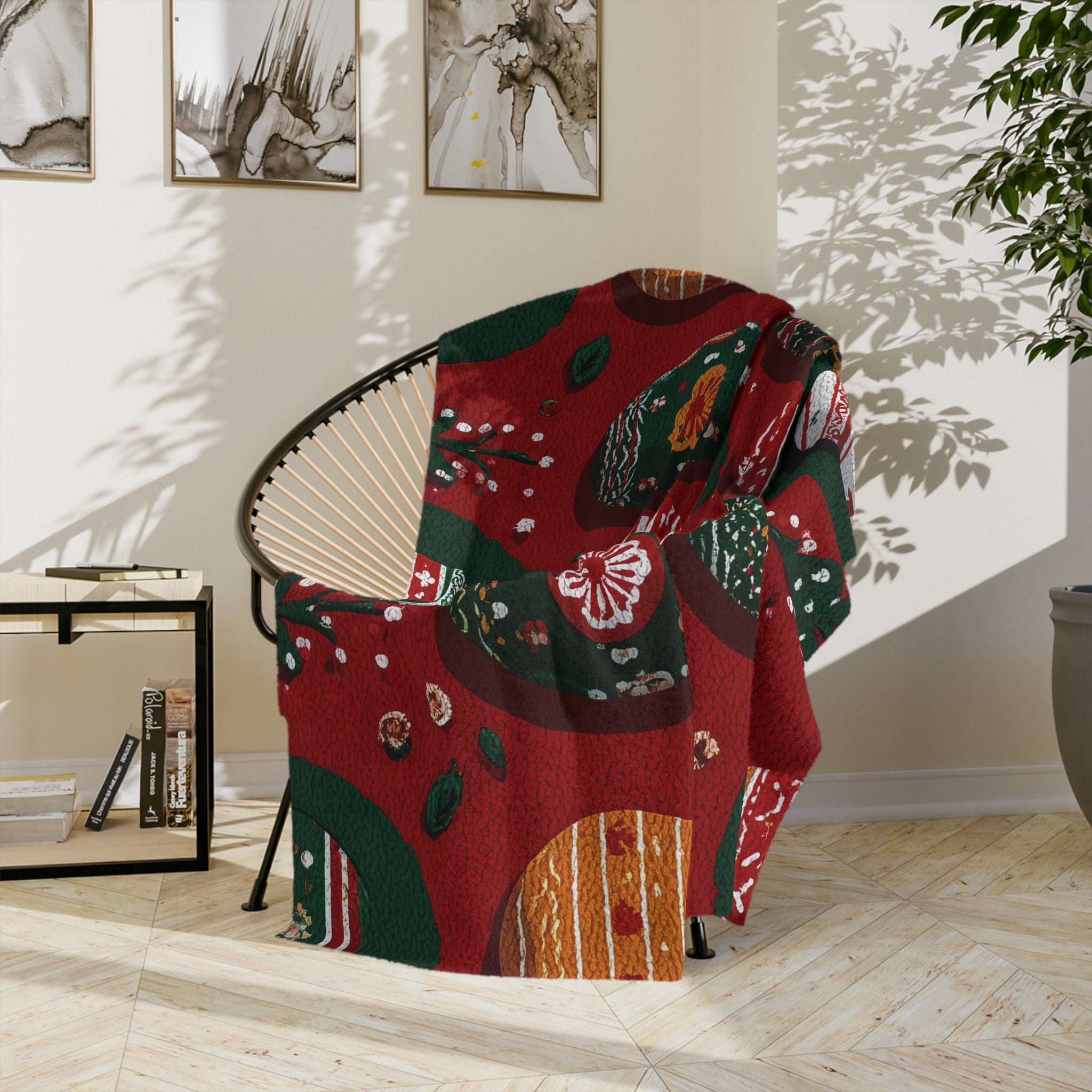 Christmas Egg Pattern Cozy Blanket Doona Cover, Duvet, Quilt, Soft Throw for Holiday Decor, Christmas Gift