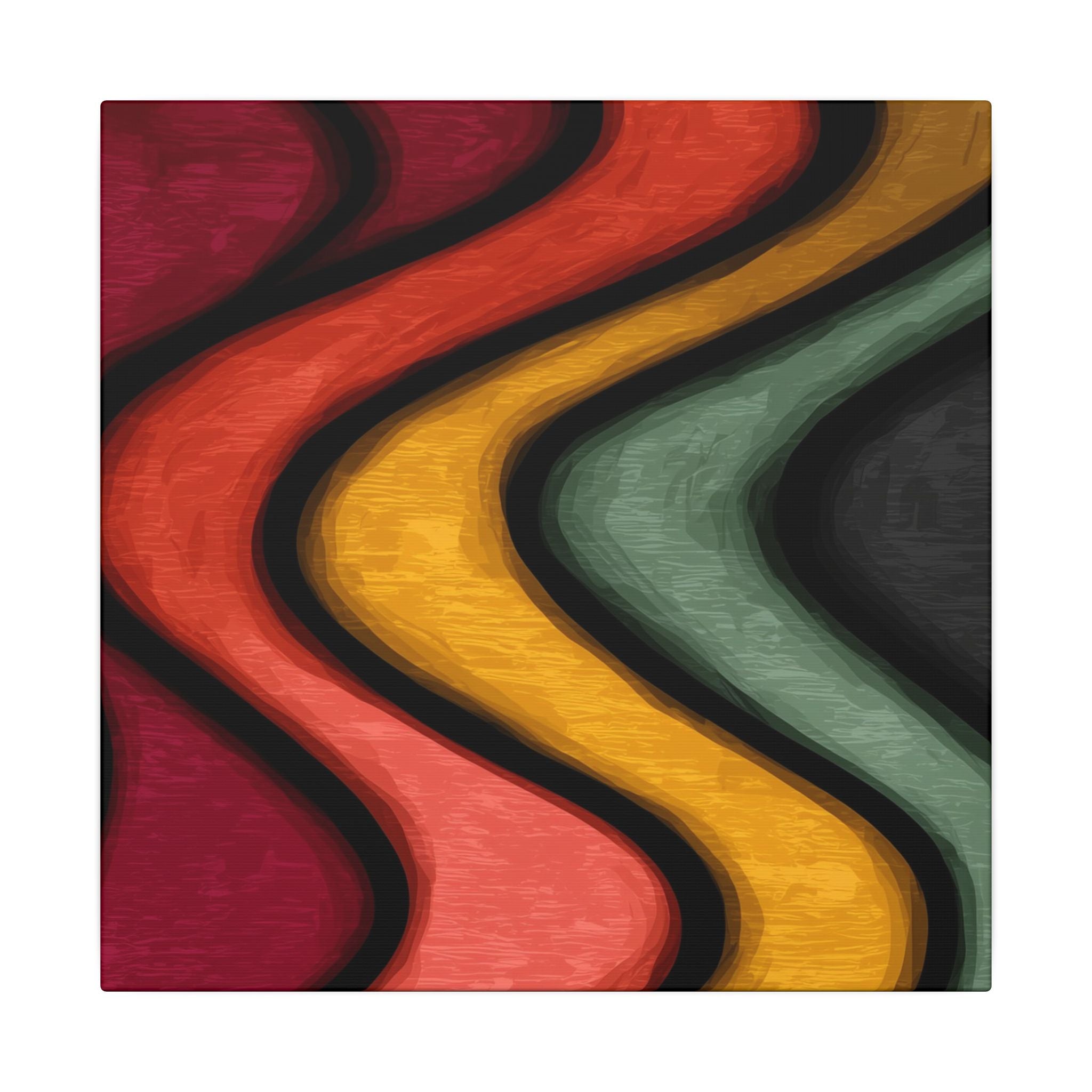 Autumnal Waves: Sinuous Organic Abstractions, Warm Color Landscape, Rhythmic Painterly Flow   |   Custom Orders Accepted