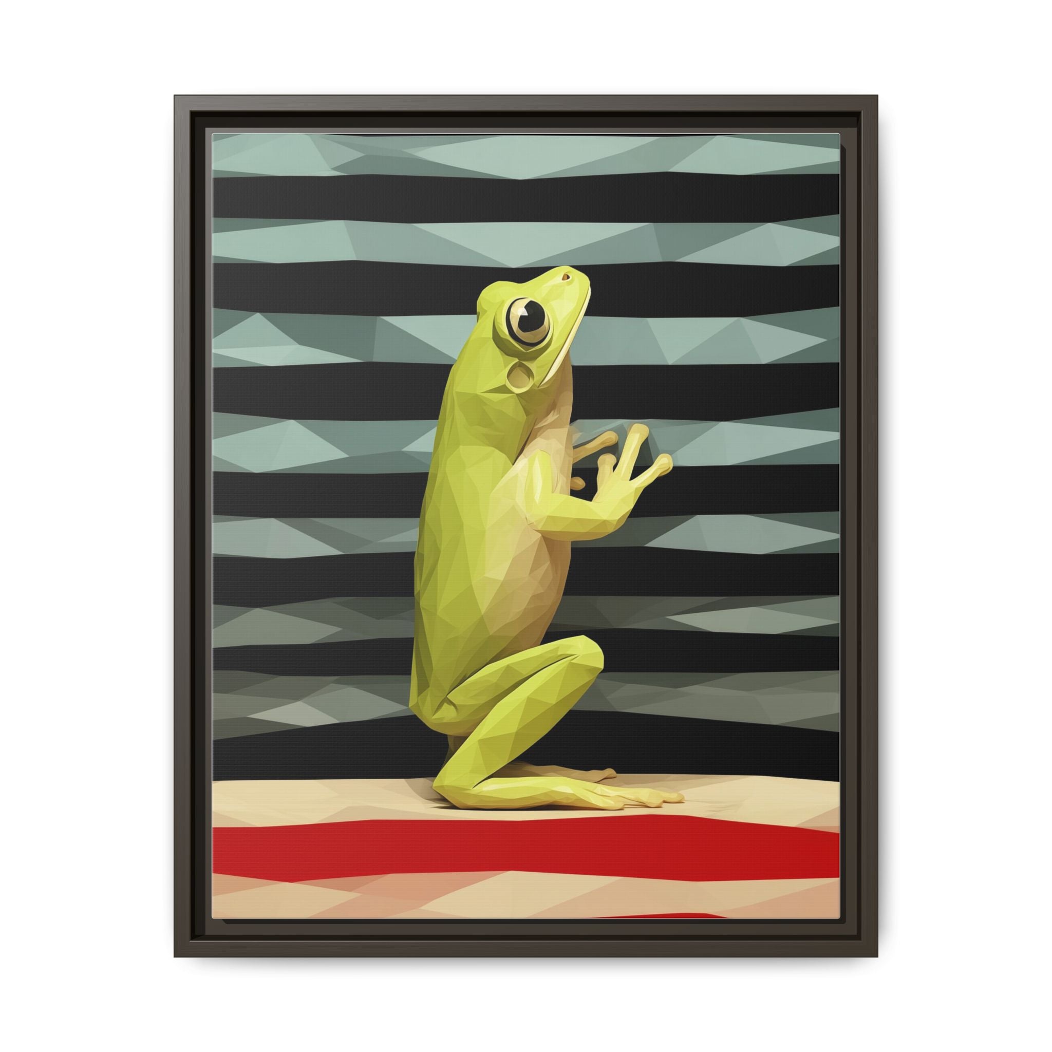 Geometric Frog Ascendant: Low-Poly Digital Amphibian, Architectural Nature Art   |    Custom Orders Available