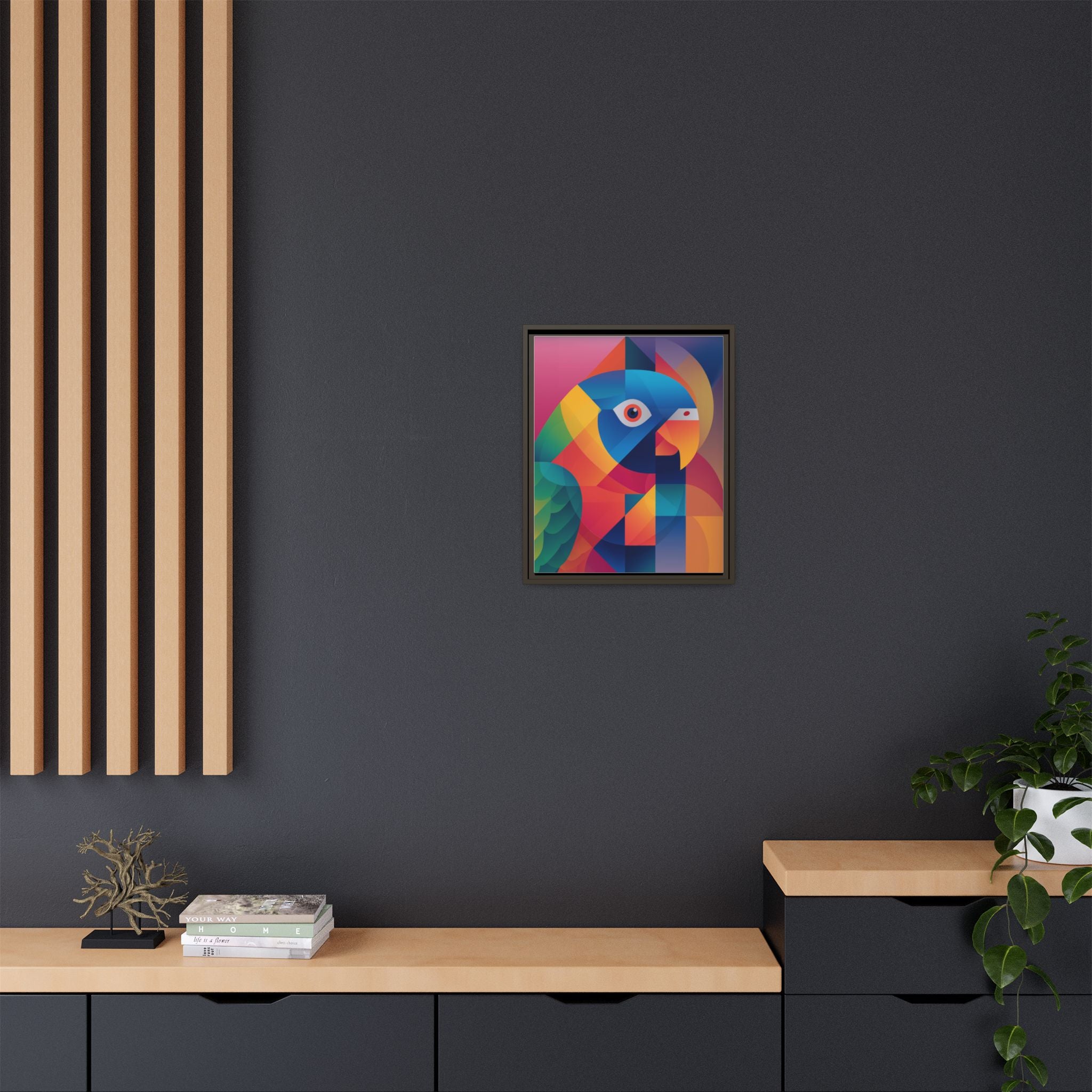 Prismatic Parrot: Cubist Deconstruction, Geometric Color Explosion   |  Personalized & Custom Orders Available