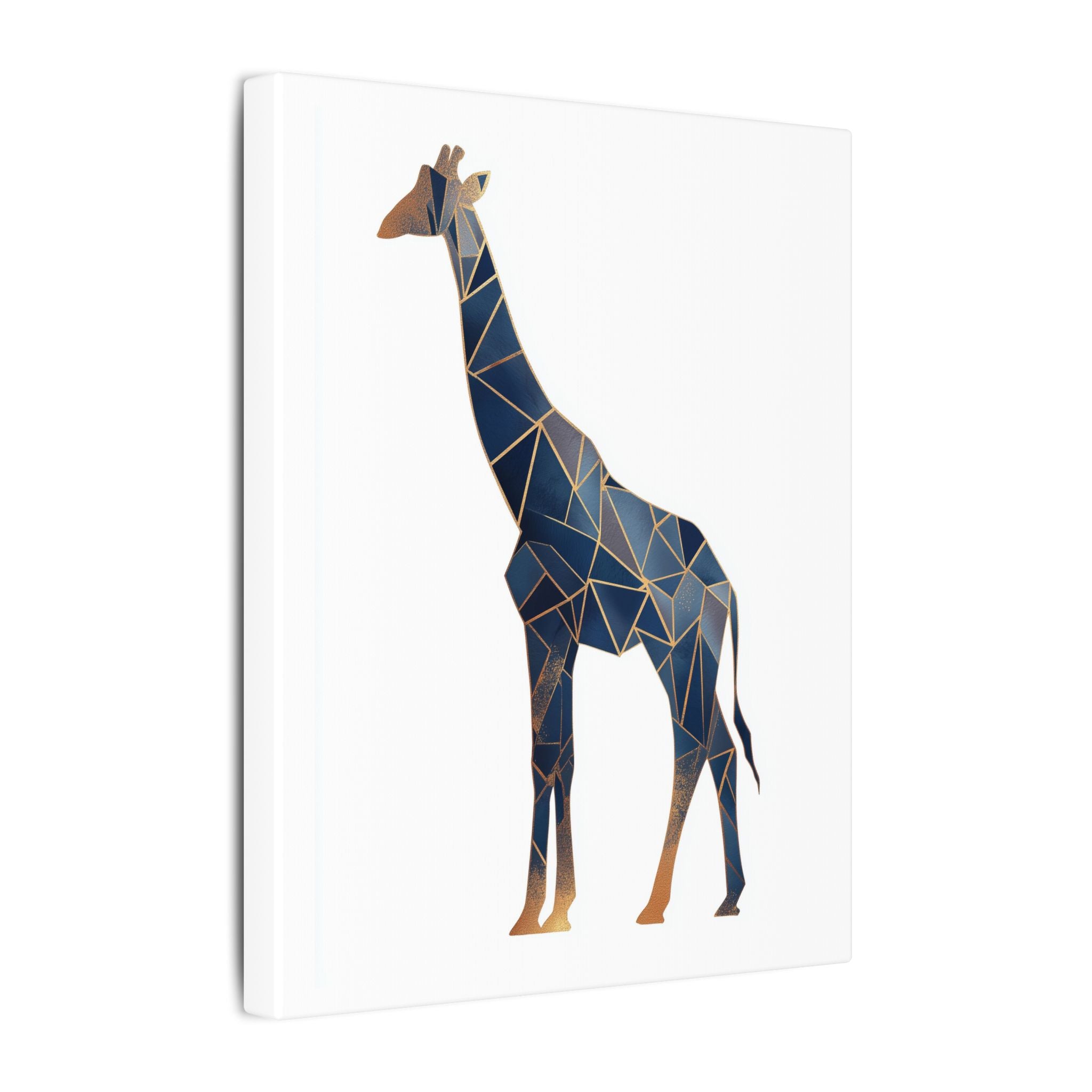 Fractured Geometry: Giraffe in Blue, Mosaic Triangulation, Modern Wildlife Art   |  Personalized & Custom Orders Available