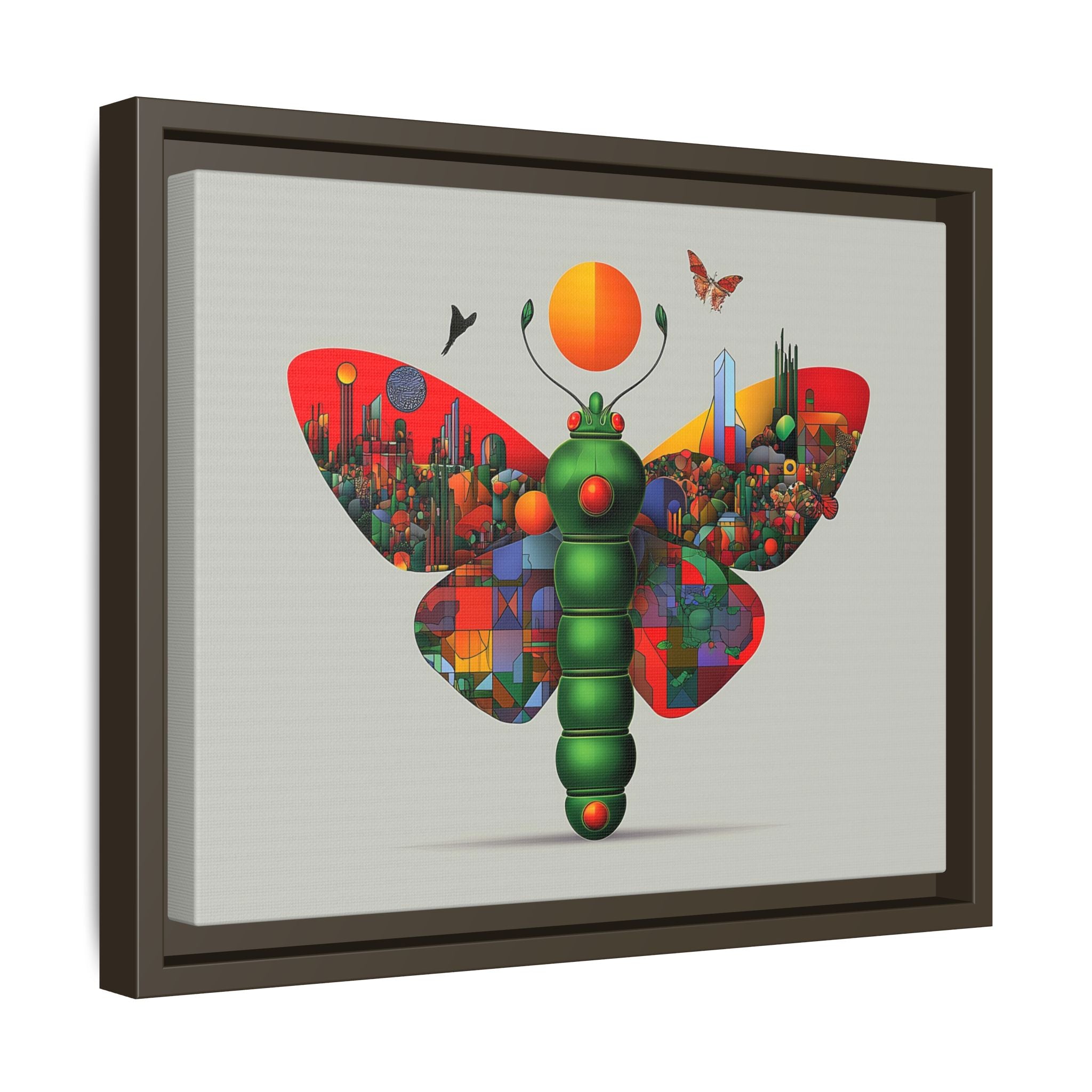 Urban Metamorphosis: Geometric Butterfly Cityscape, Cubist Digital Illustration   |    Custom Orders Available