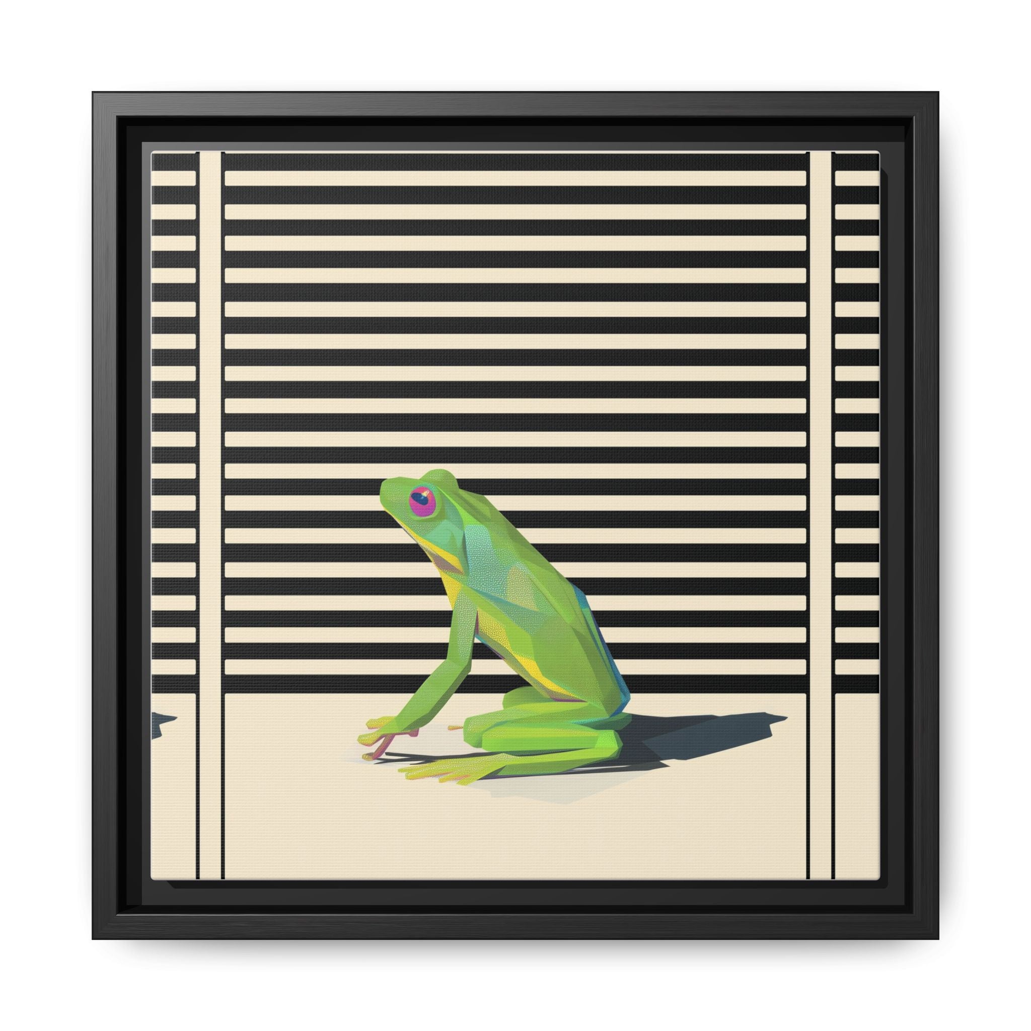 Geometric Frog Persona: Modern Wildlife Illustration, Vibrant Graphic Design   |  Personalized & Custom Orders Available