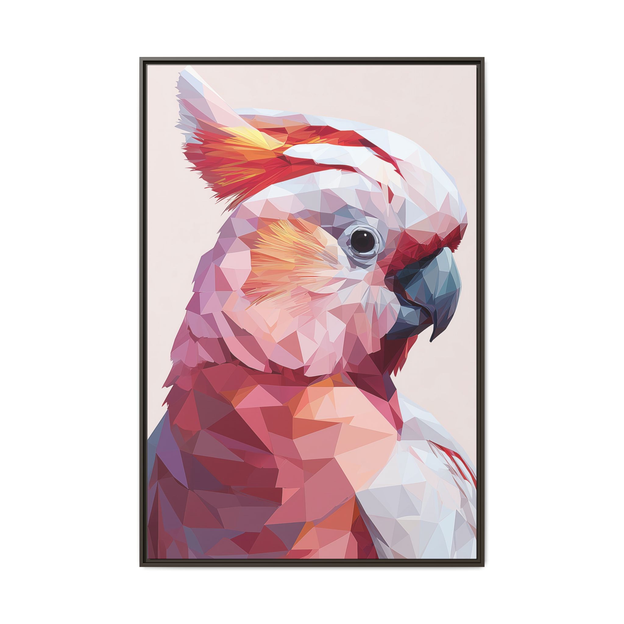 Geometric Cockatoo Portrait: Low-Poly Bird Art, Vibrant Abstract Illustration   |    Custom Orders Available
