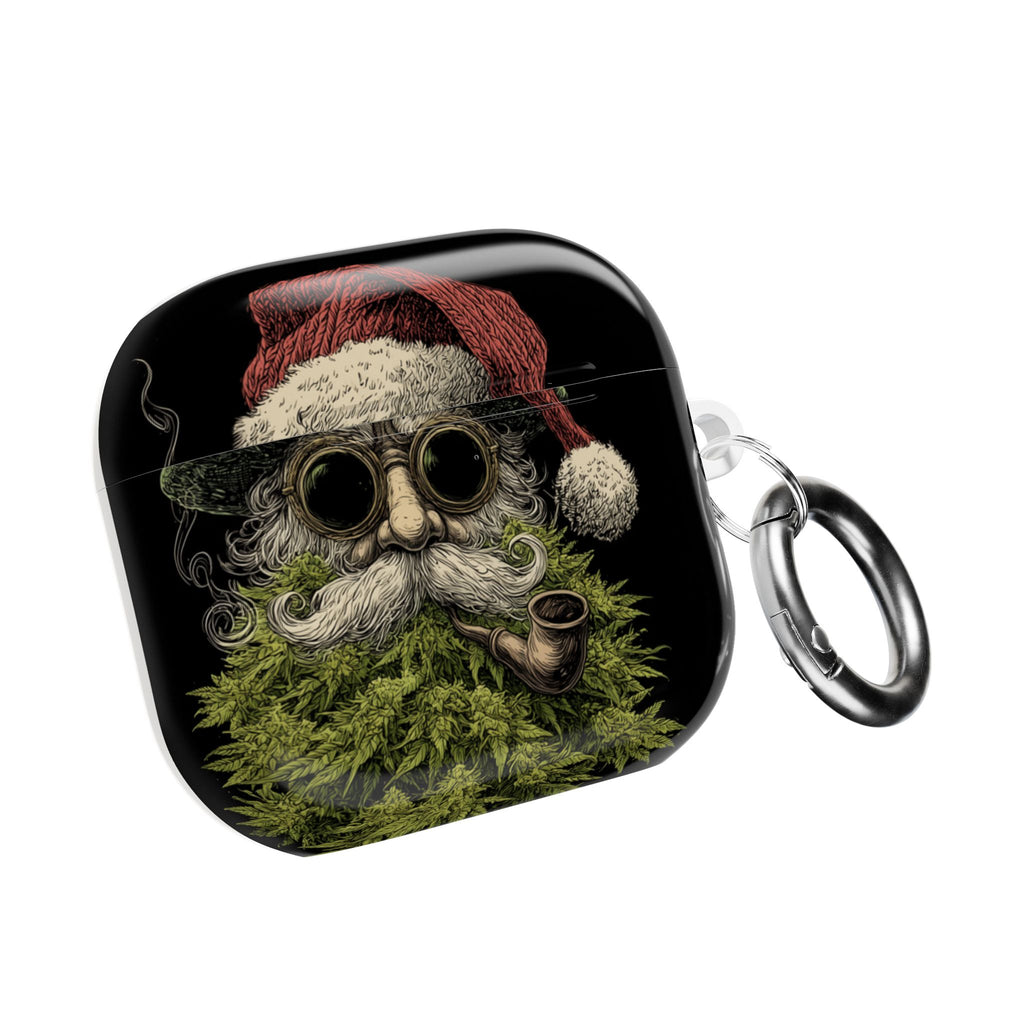 Festive Smoking Santa AirPod Case, Christmas Gift, Holiday Accessory, Trendy Tech Cover, Unique Earbud Holder