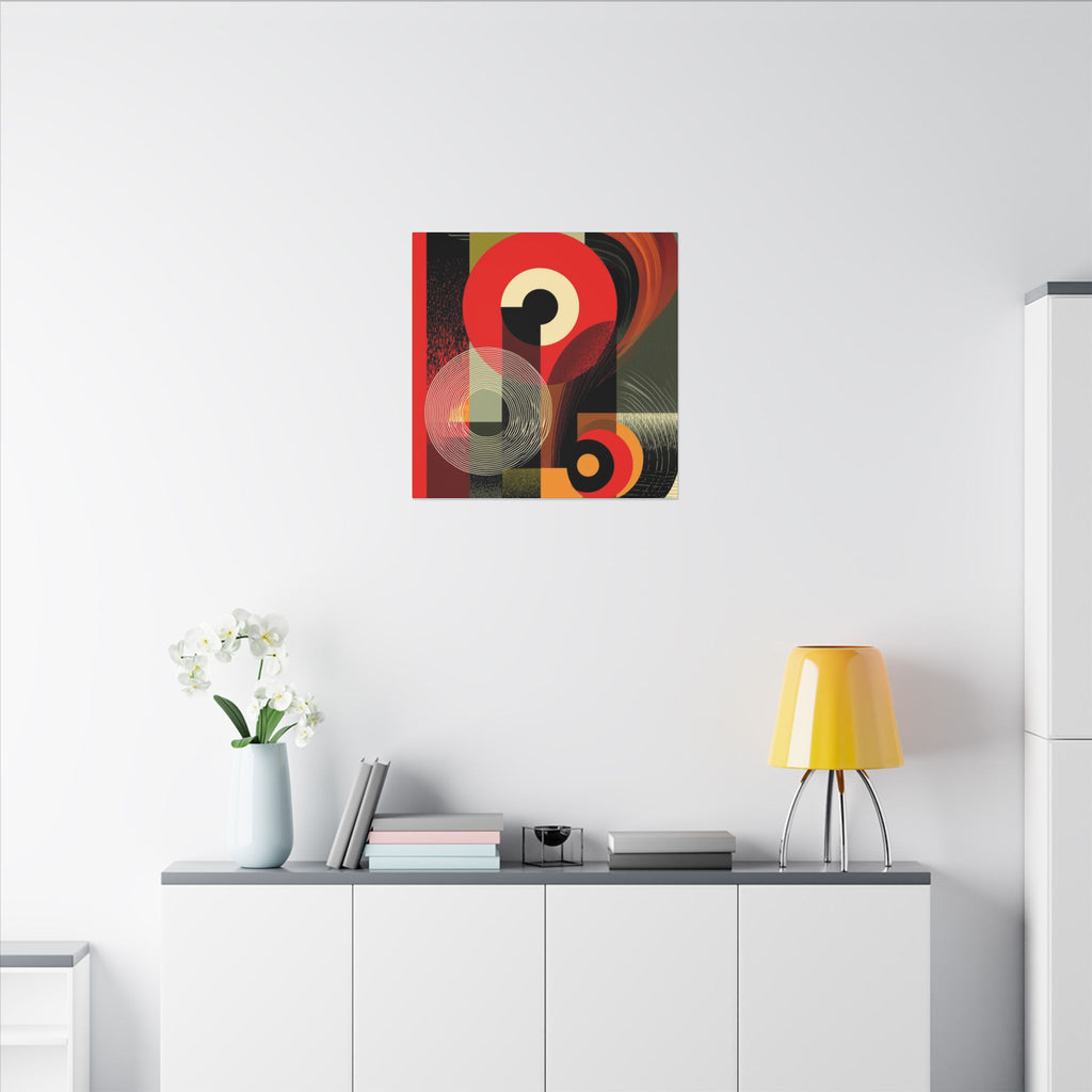 Geometric Convergence: Mid-Century Modern Abstract, Constructivist Design Principles, Bold Chromatic Composition   |   Custom Orders