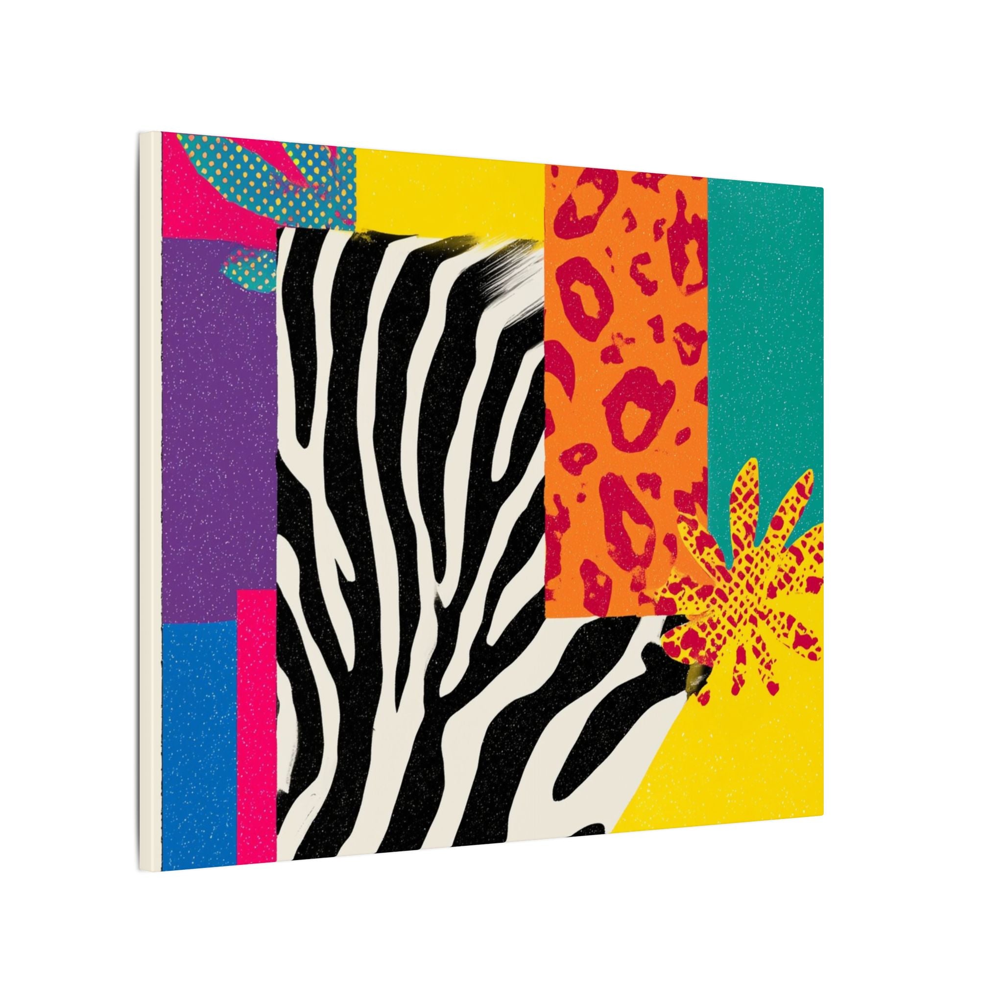 Pop Geometry: Zebra Leopard Fusion, Geometric Color Block, Modern Abstract Design   |   Custom Orders Accepted