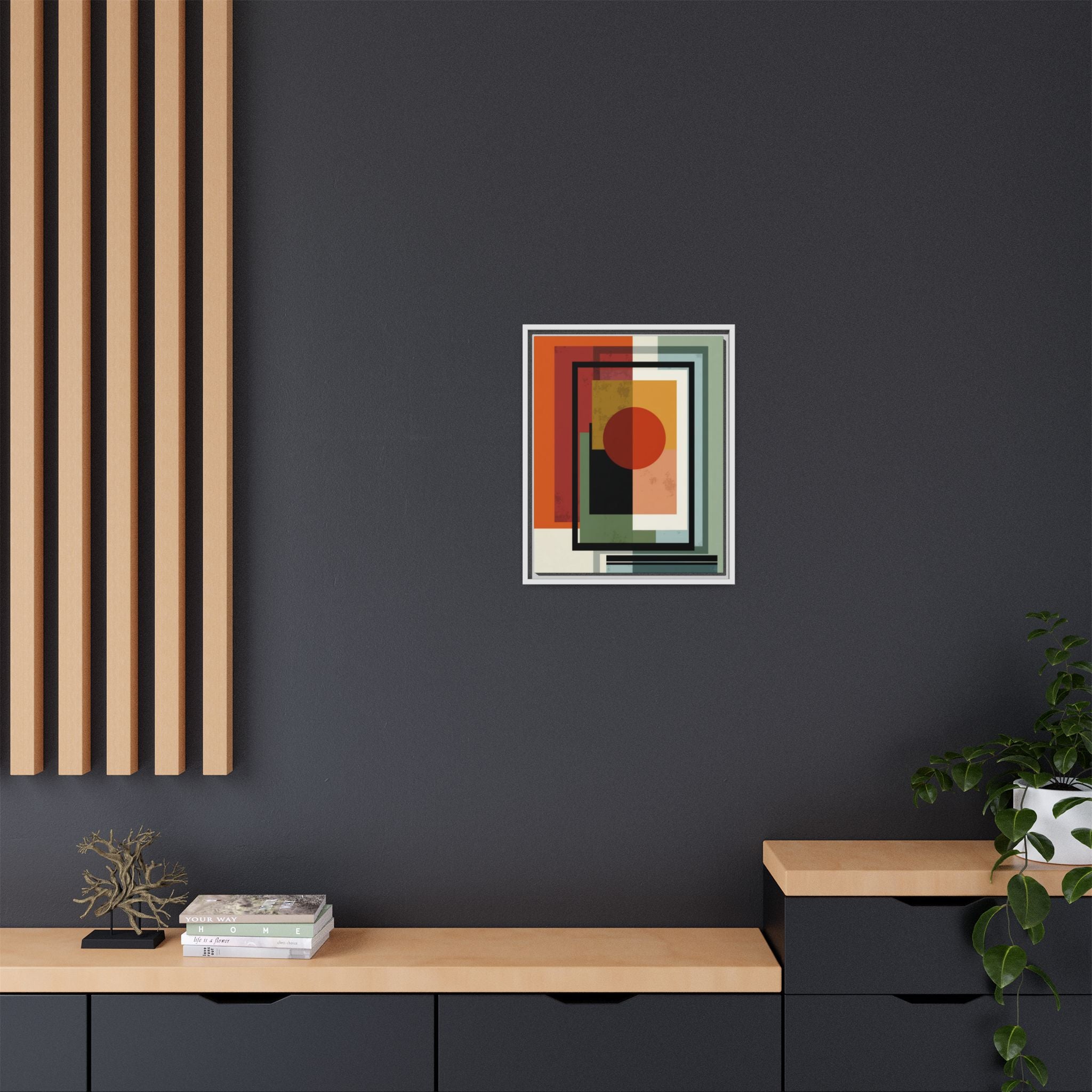 Geometric Harmonies: Mid-Century Modern Composition, Constructivist Inspiration, Abstract Rectangular Interplay   |   Custom Orders Accepted