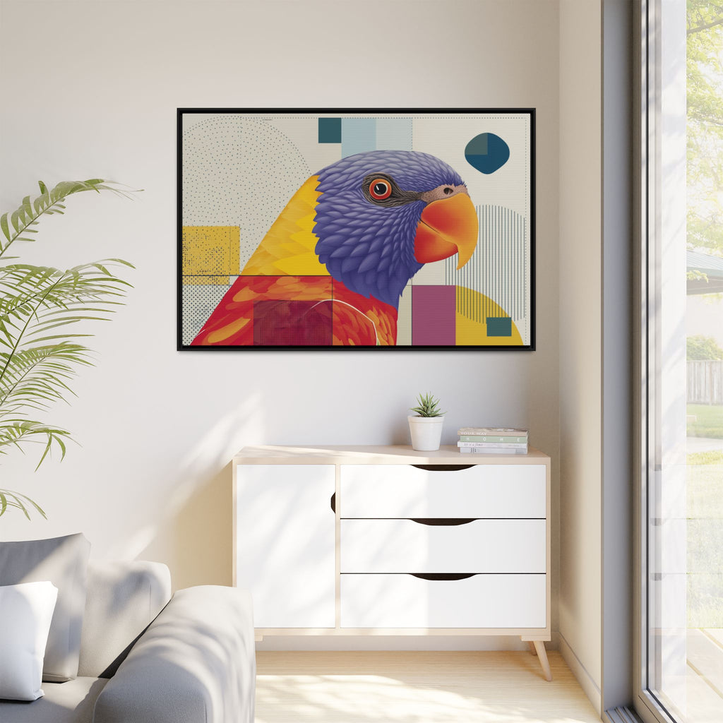 Geometric Parrot: Abstract Wildlife Art, Modern Color Block Design   |  Personalized & Custom Orders Available