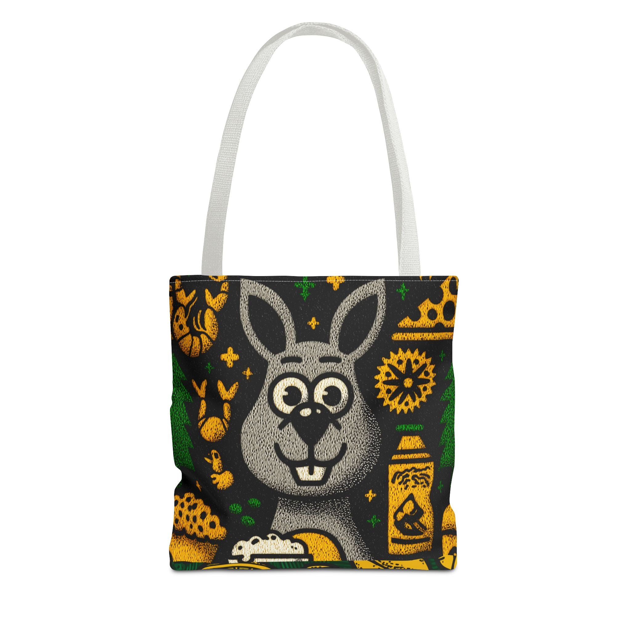 Fun Kangaroo-Themed Tote Bag, Cute Bunny and Kangaroo Design, Eco-Friendly Reusable Bag for Picnics, Gifts, Spring Decor, Beach