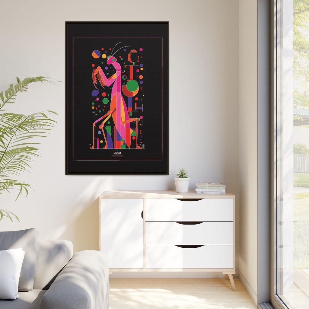 MANKE: Geometric Praying Mantis, Cubist Color Block Design   |    Custom Orders Available