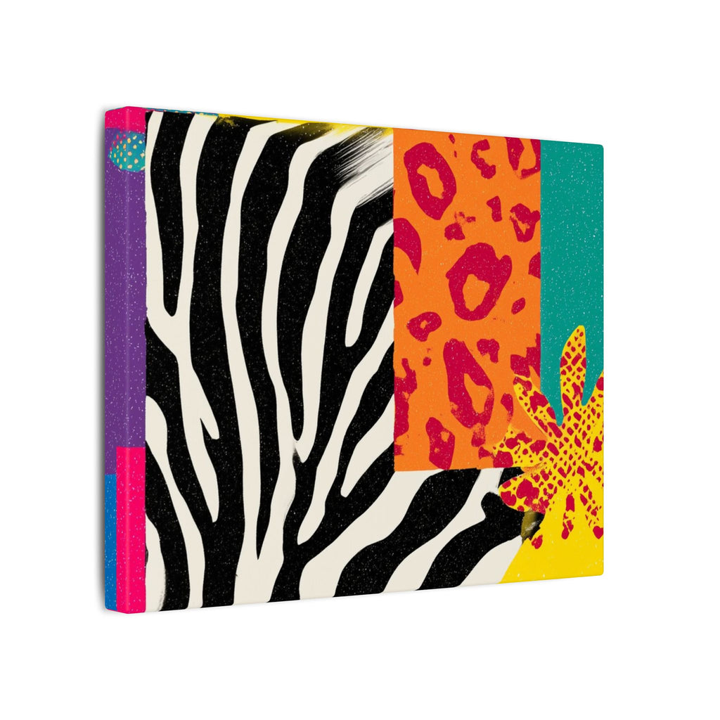 Copy of Pop Geometry: Zebra Leopard Fusion, Geometric Color Block, Modern Abstract Design   |   Custom Orders Accepted