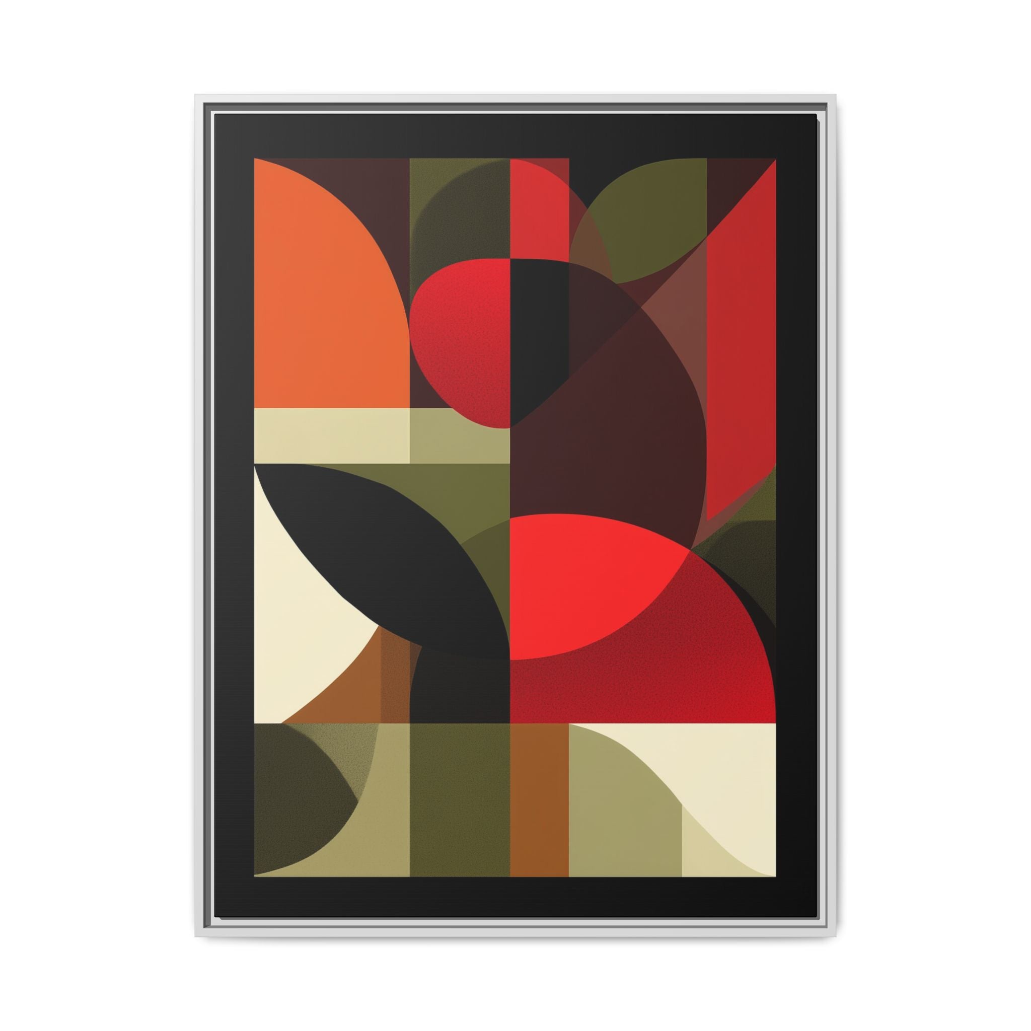 Geometric Fusion: Modern Abstract Composition, Cubist Color Blocks, Architectural Form Harmony   |   Custom Orders Accepted